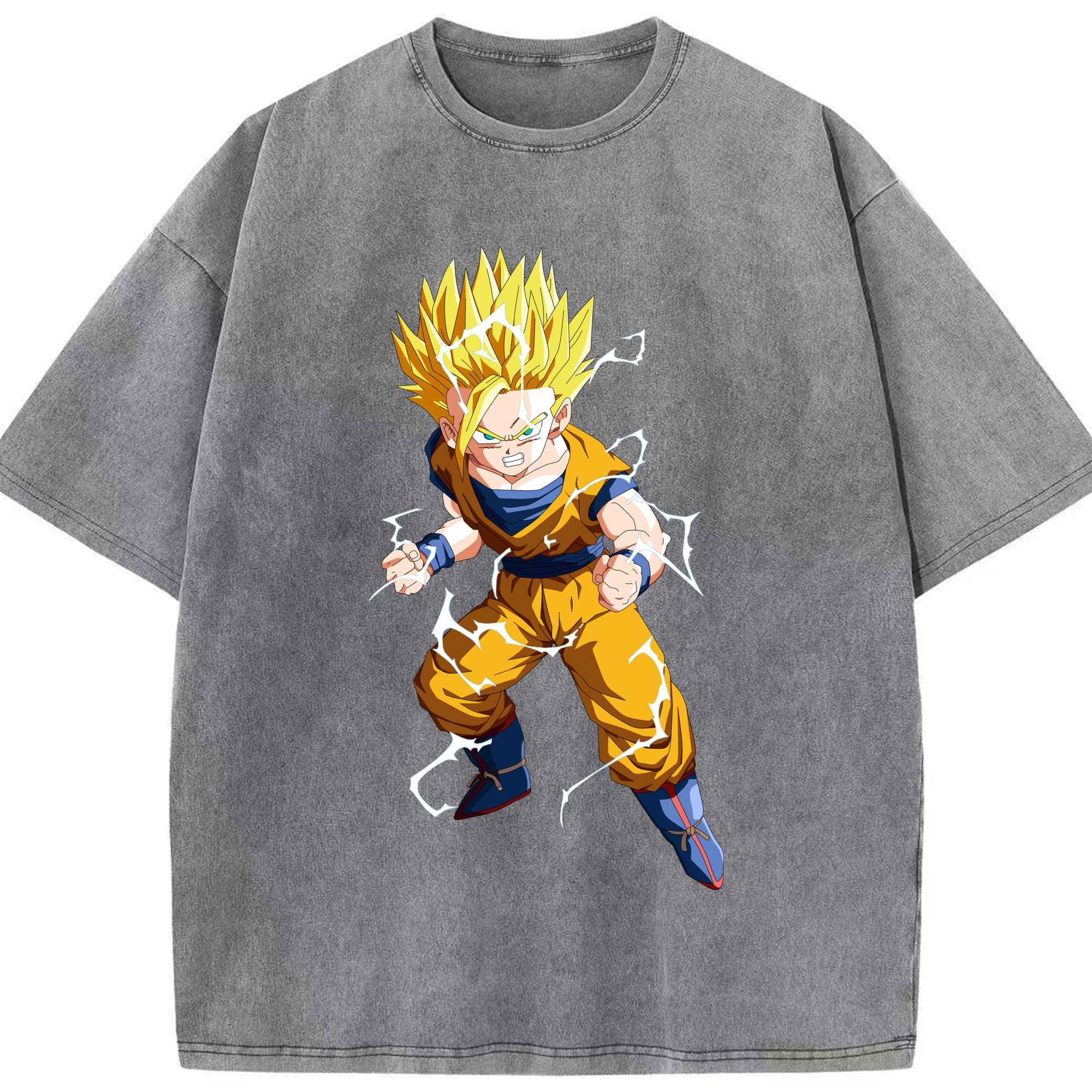 （画像用） ドラゴンボール 孫 悟飯（そんごはん）DRAGON BALL Son Gohan 綿100% ヴィンテージ風 半袖Tシャツ（フロントプリント）
