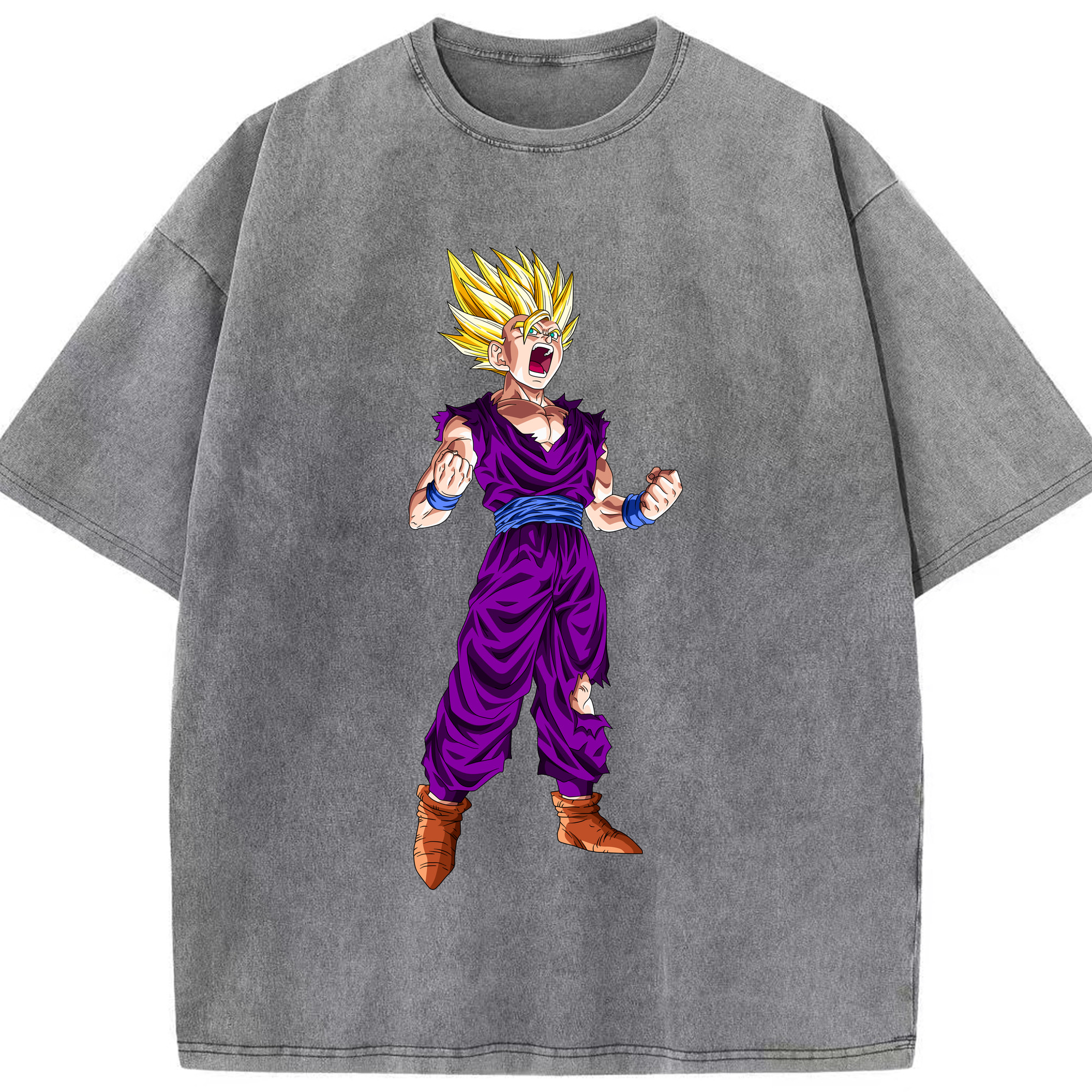 （画像用） ドラゴンボール 孫 悟飯（そんごはん）DRAGON BALL Son Gohan 綿100% ヴィンテージ風 半袖Tシャツ（フロントプリント）