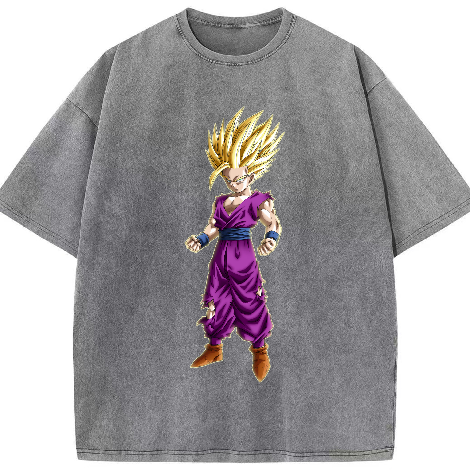 （画像用） ドラゴンボール 孫 悟飯（そんごはん）DRAGON BALL Son Gohan 綿100% ヴィンテージ風 半袖Tシャツ（フロントプリント）