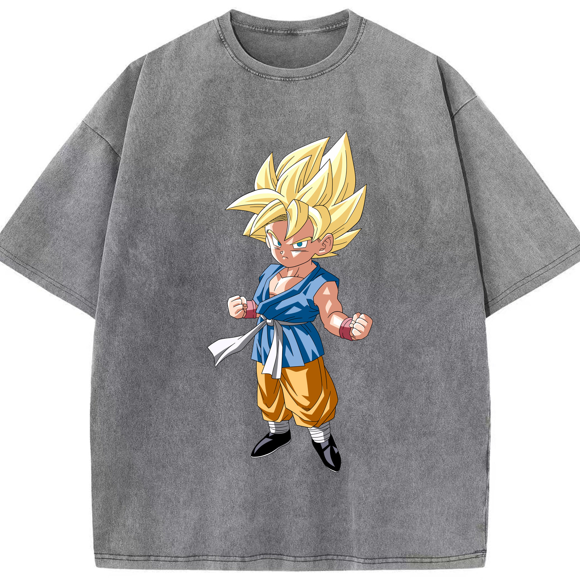 （画像用） ドラゴンボール 孫 悟飯（そんごはん）DRAGON BALL Son Gohan 綿100% ヴィンテージ風 半袖Tシャツ（フロントプリント）