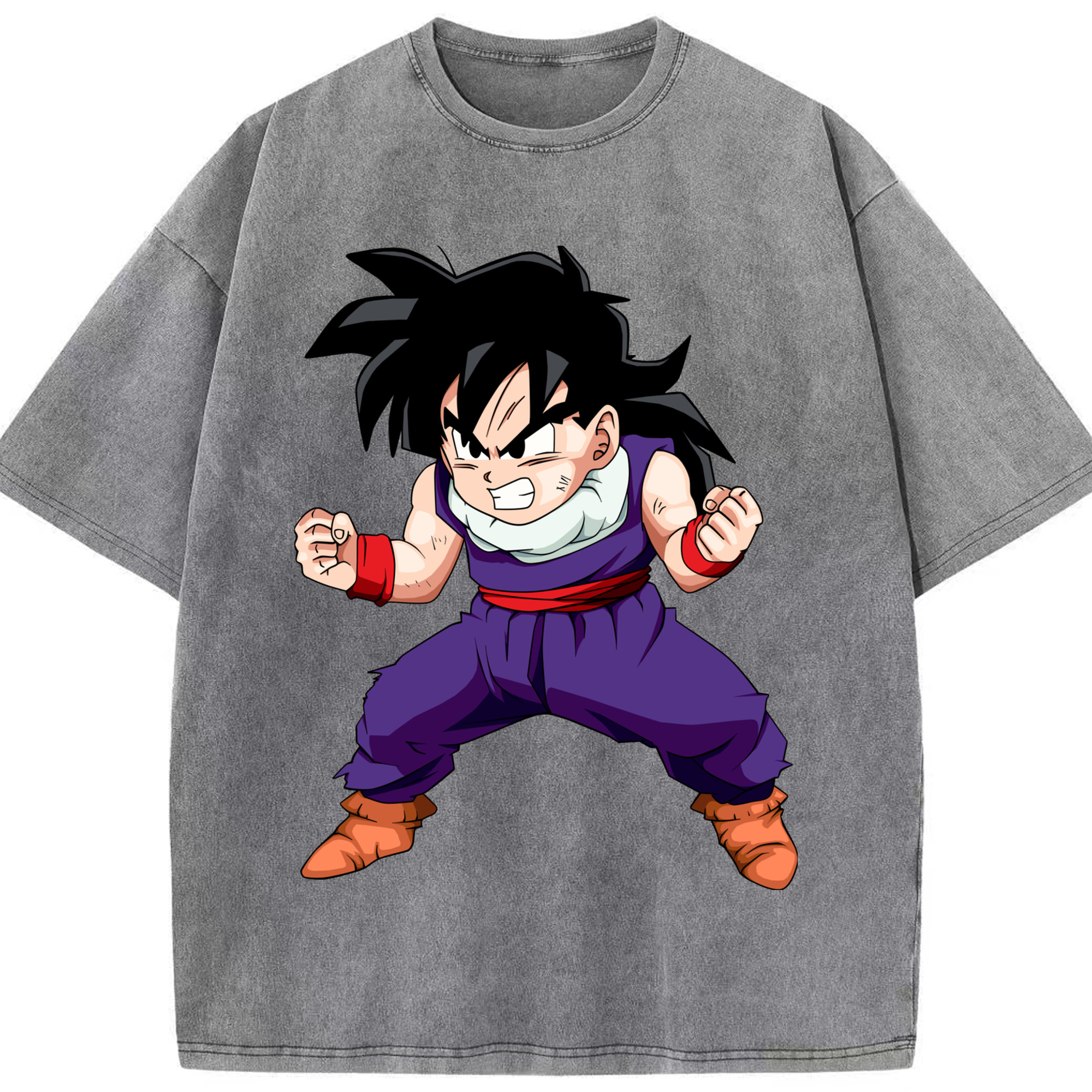 （画像用） ドラゴンボール 孫 悟飯（そんごはん）DRAGON BALL Son Gohan 綿100% ヴィンテージ風 半袖Tシャツ（フロントプリント）