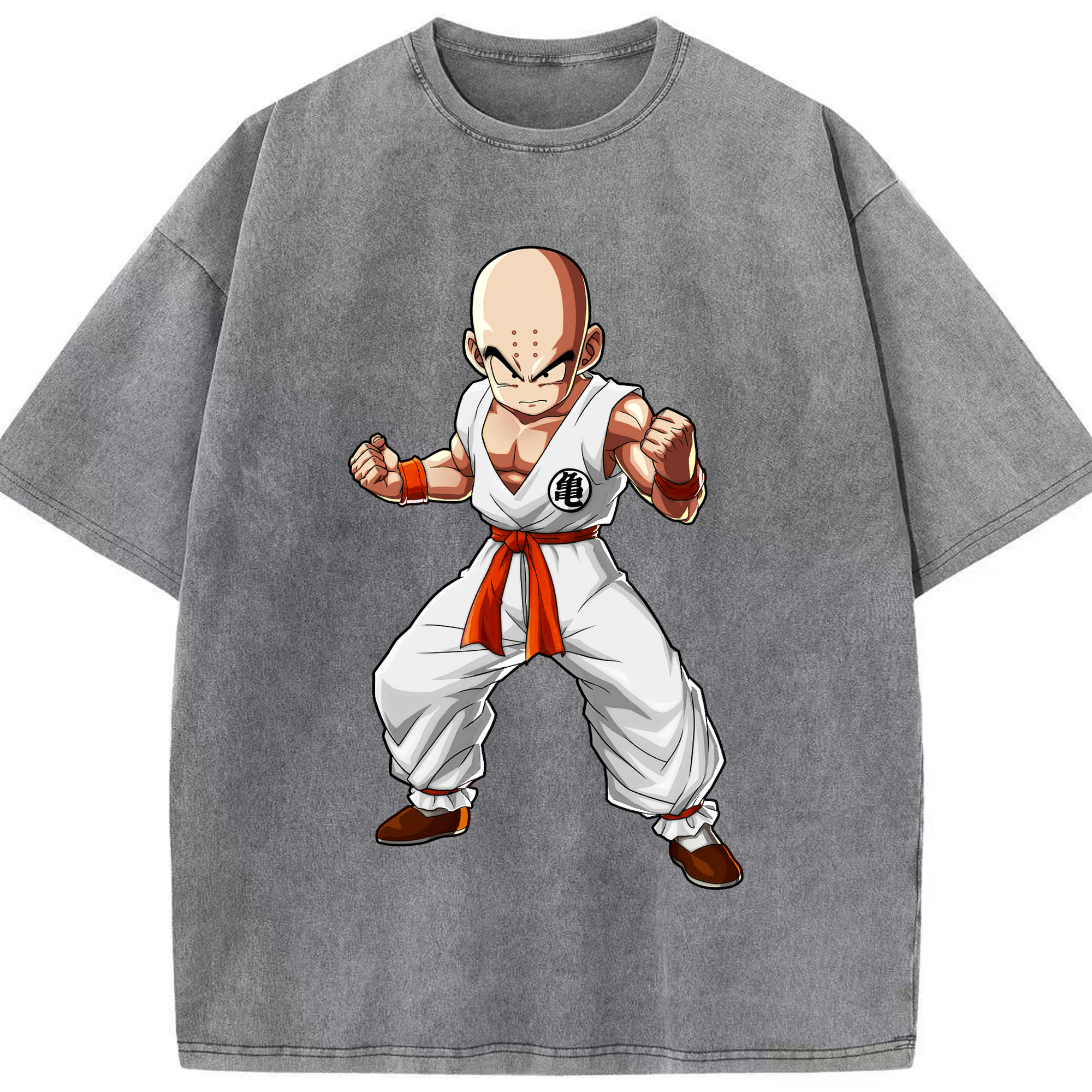 （画像用） ドラゴンボール クリリン DRAGON BALL krillin 綿100% ヴィンテージ風 半袖Tシャツ（フロントプリント）