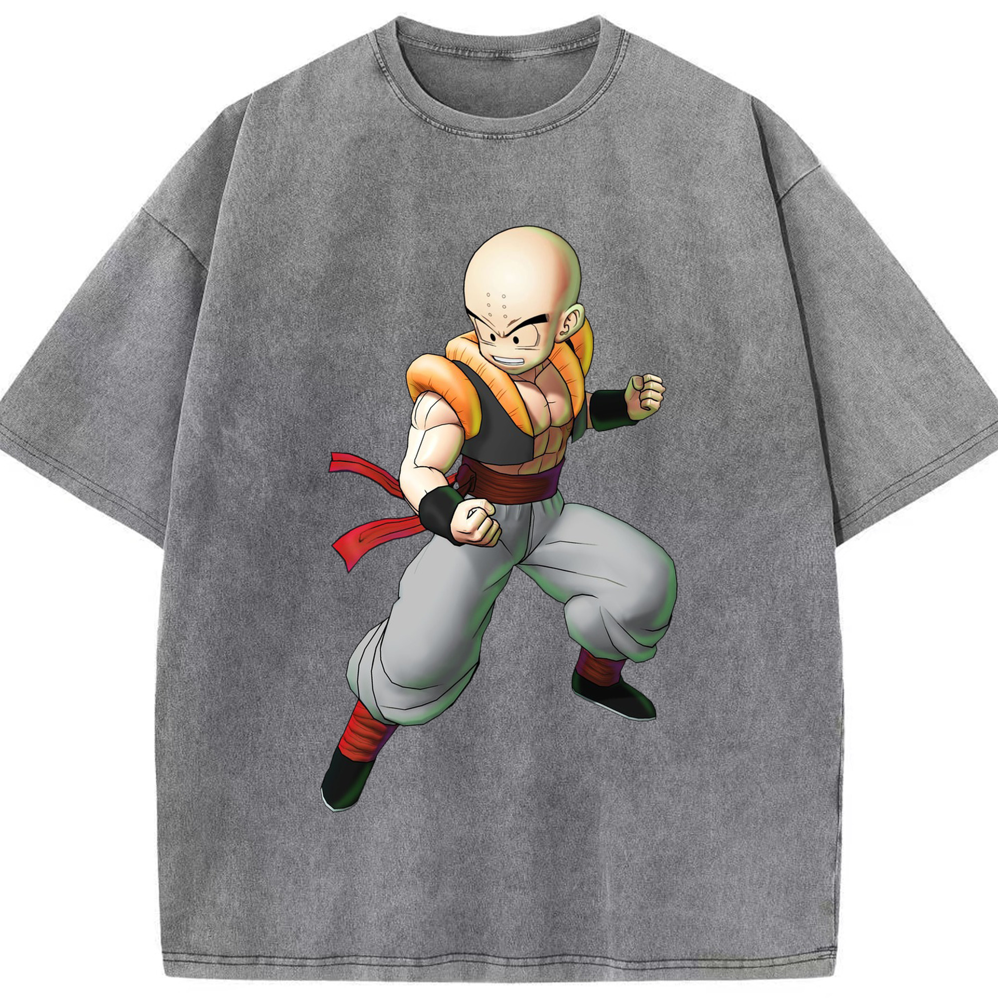 （画像用） ドラゴンボール クリリン DRAGON BALL krillin 綿100% ヴィンテージ風 半袖Tシャツ（フロントプリント）