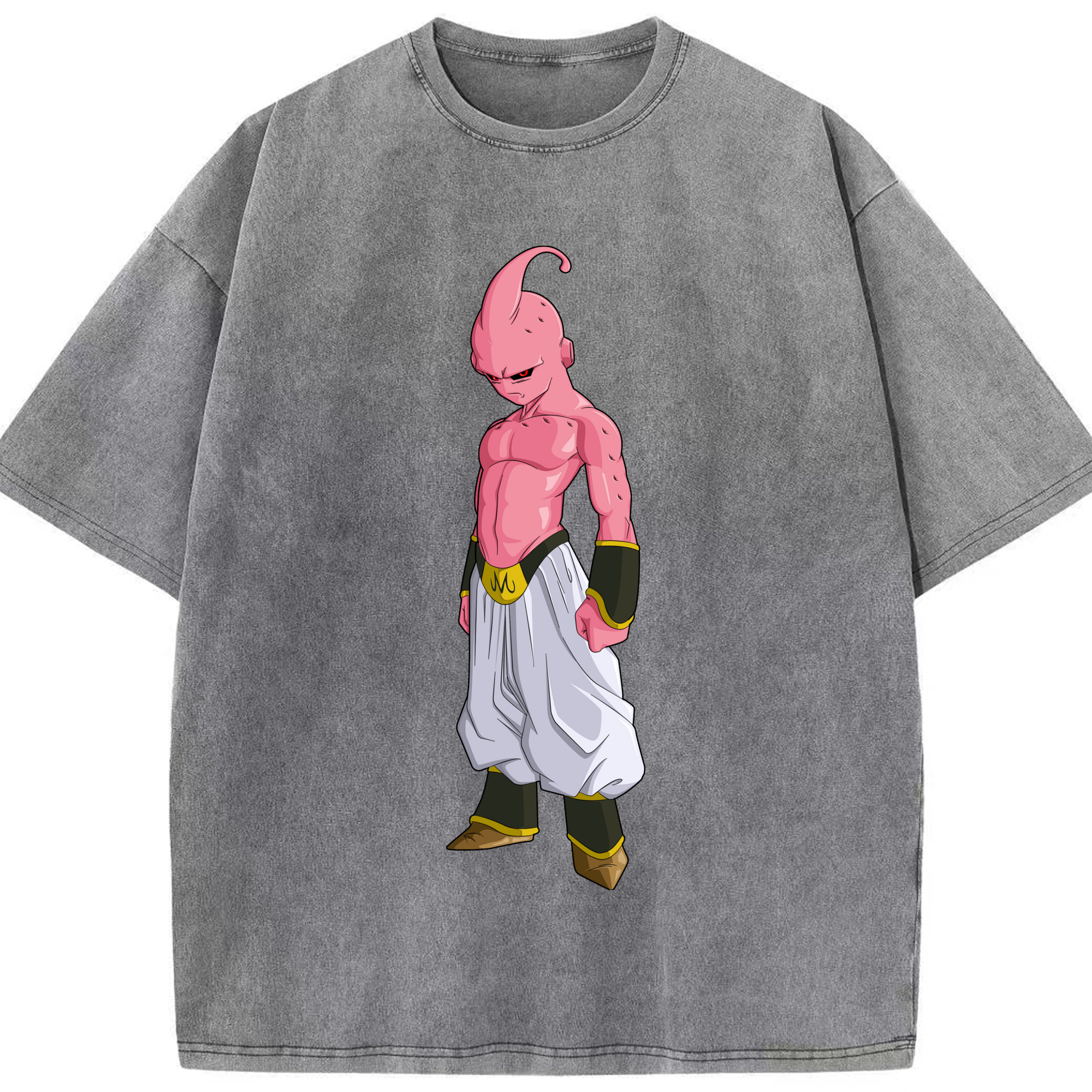（画像用） ドラゴンボール 魔人ブウ DRAGON BALL Majin Buu 綿100% ヴィンテージ風 半袖Tシャツ（フロントプリント）