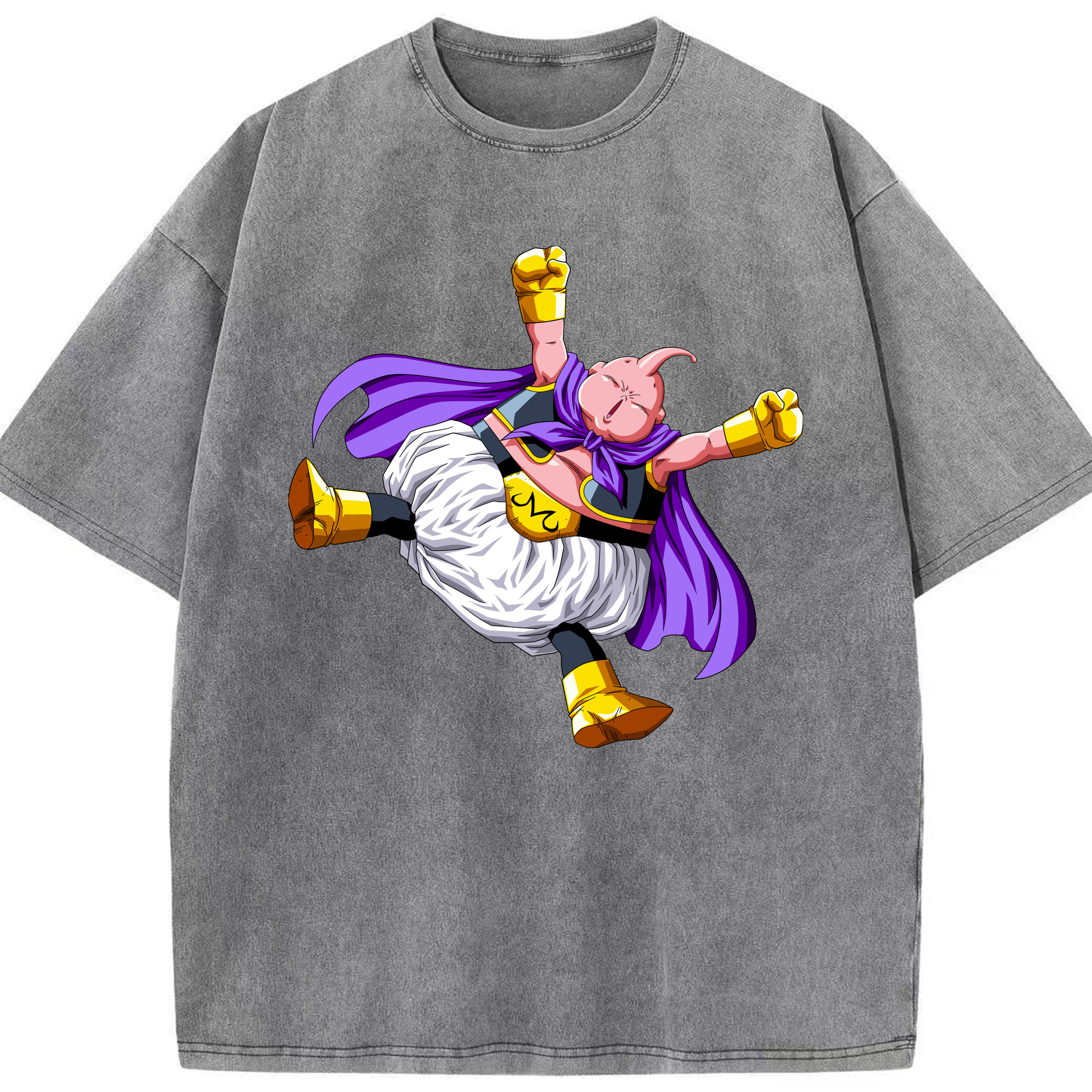 （画像用） ドラゴンボール 魔人ブウ DRAGON BALL Majin Buu 綿100% ヴィンテージ風 半袖Tシャツ（フロントプリント）