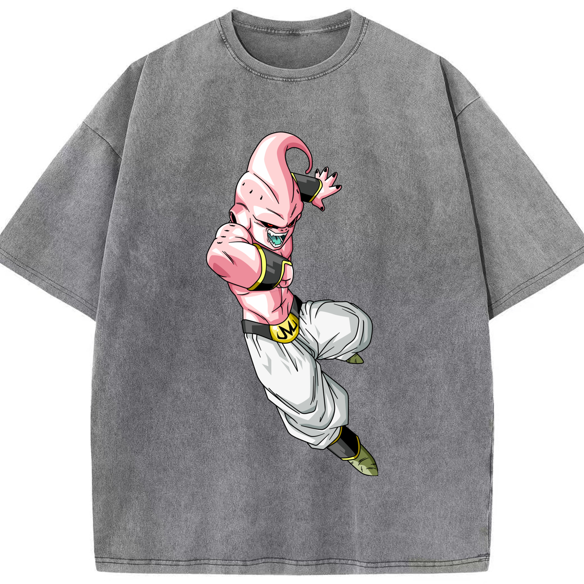 ドラゴンボール 魔人ブウ DRAGON BALL Majin Buu 綿100% ヴィンテージ風 半袖Tシャツ（フロントプリント）