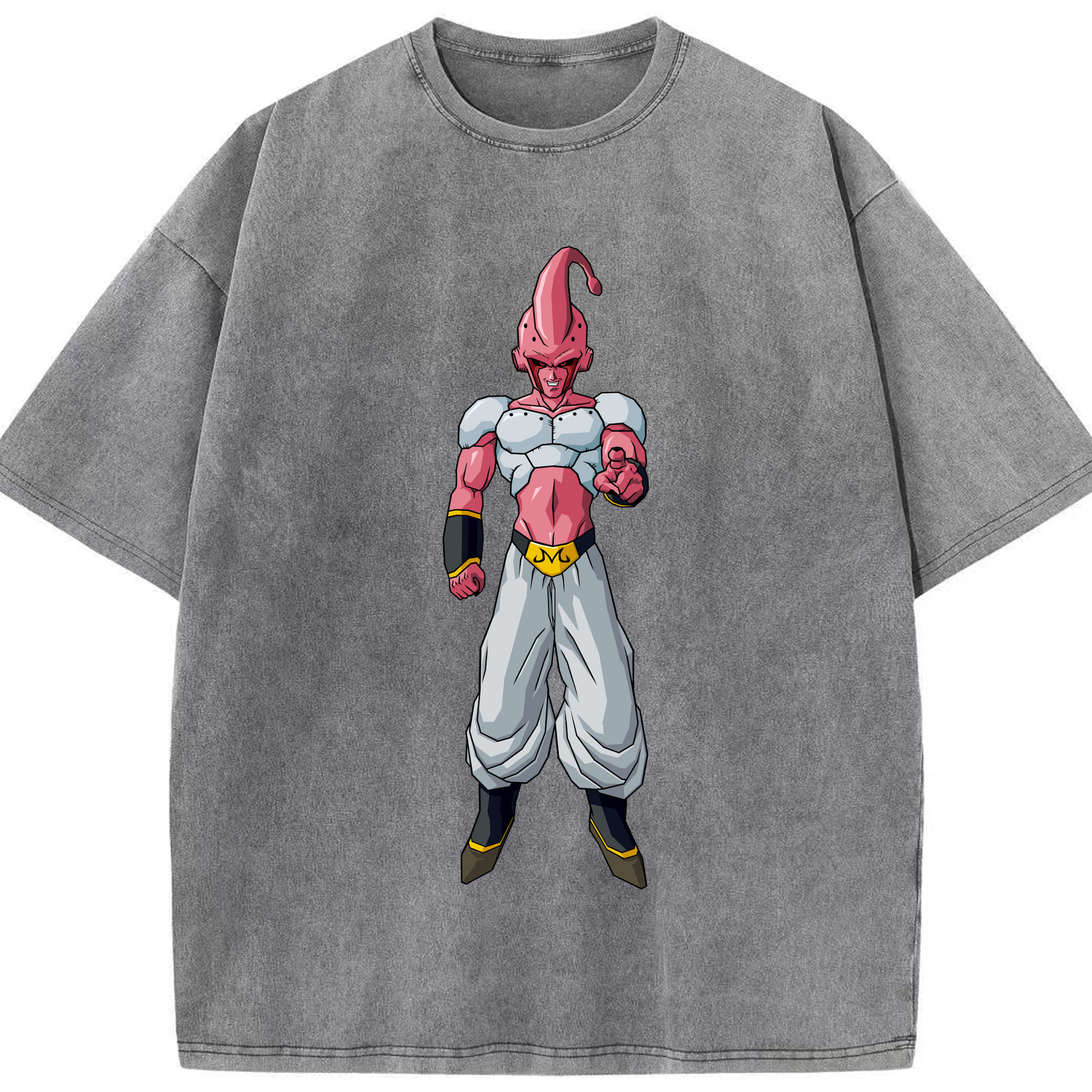 ドラゴンボール 魔人ブウ DRAGON BALL Majin Buu 綿100% ヴィンテージ風 半袖Tシャツ（フロントプリント）