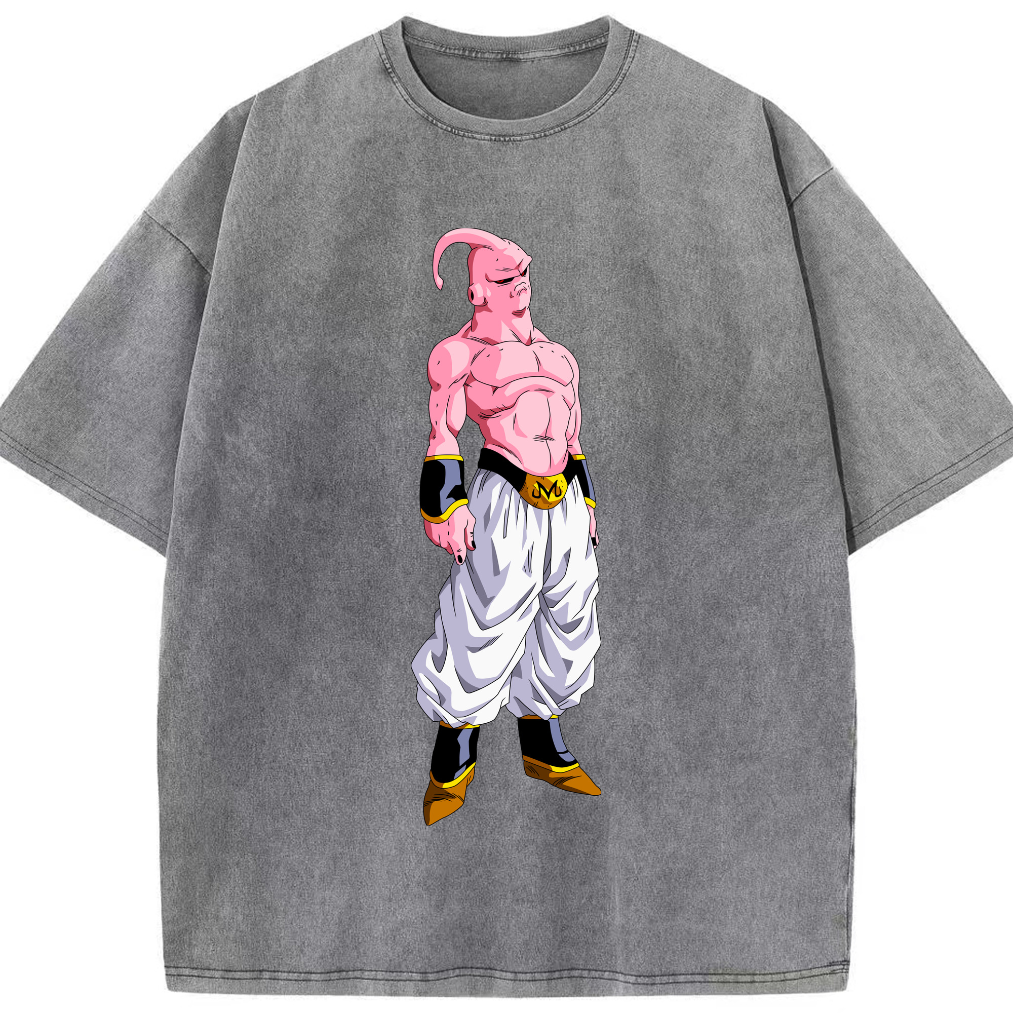 ドラゴンボール 魔人ブウ DRAGON BALL Majin Buu 綿100% ヴィンテージ風 半袖Tシャツ（フロントプリント）