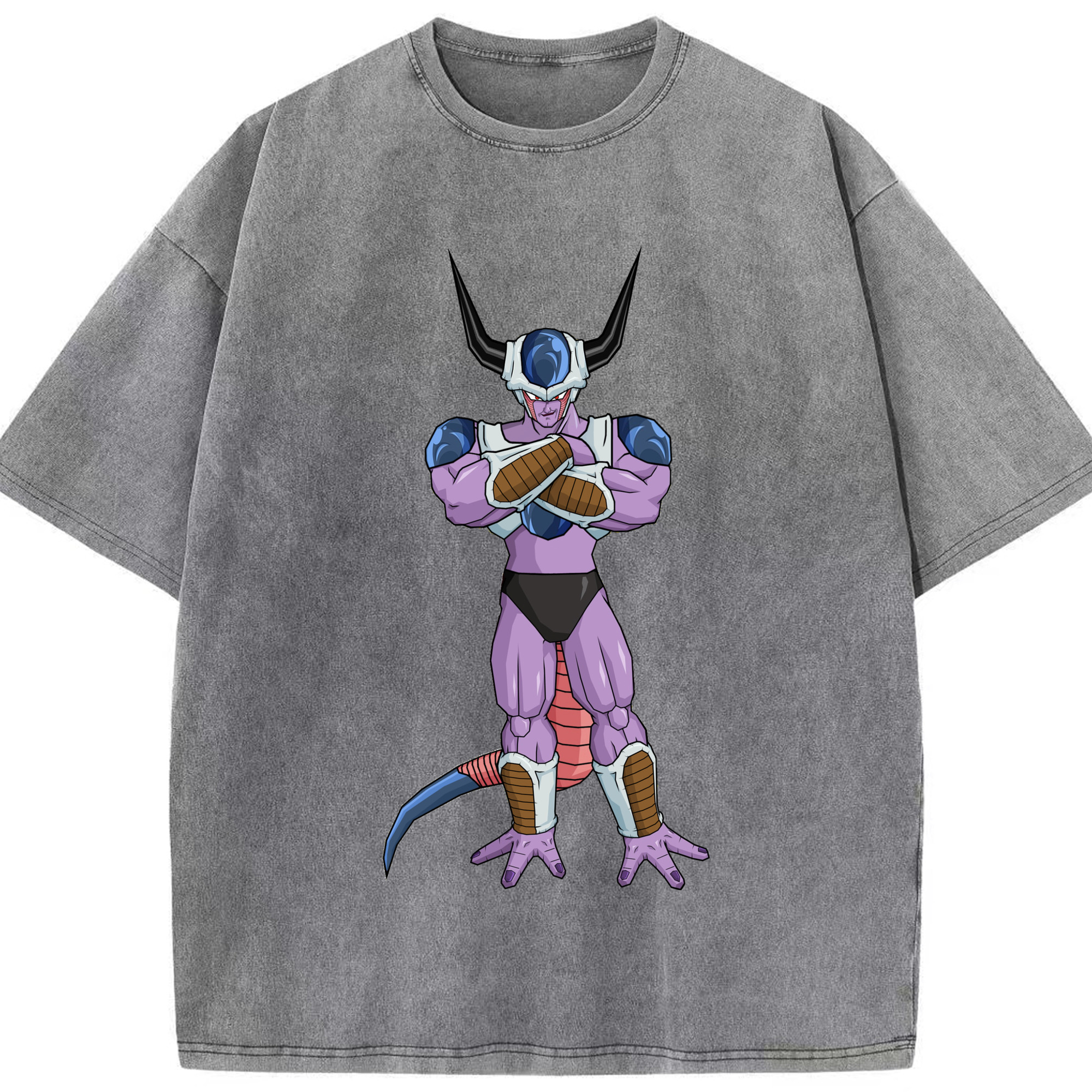 （画像用） ドラゴンボール フリーザ DRAGON BALL Frieza 綿100% ヴィンテージ風 半袖Tシャツ（フロントプリント）