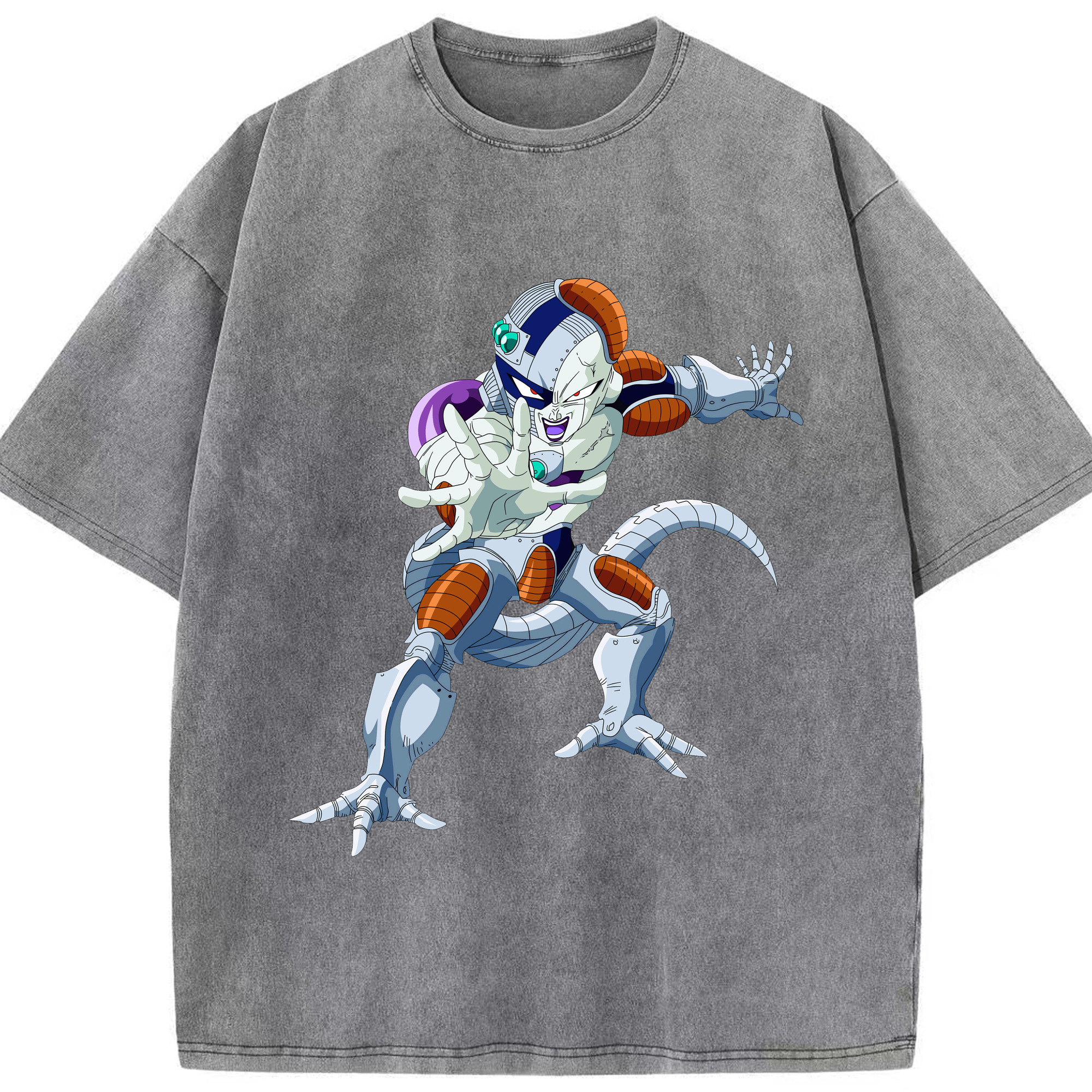 （画像用） ドラゴンボール フリーザ DRAGON BALL Frieza 綿100% ヴィンテージ風 半袖Tシャツ（フロントプリント）