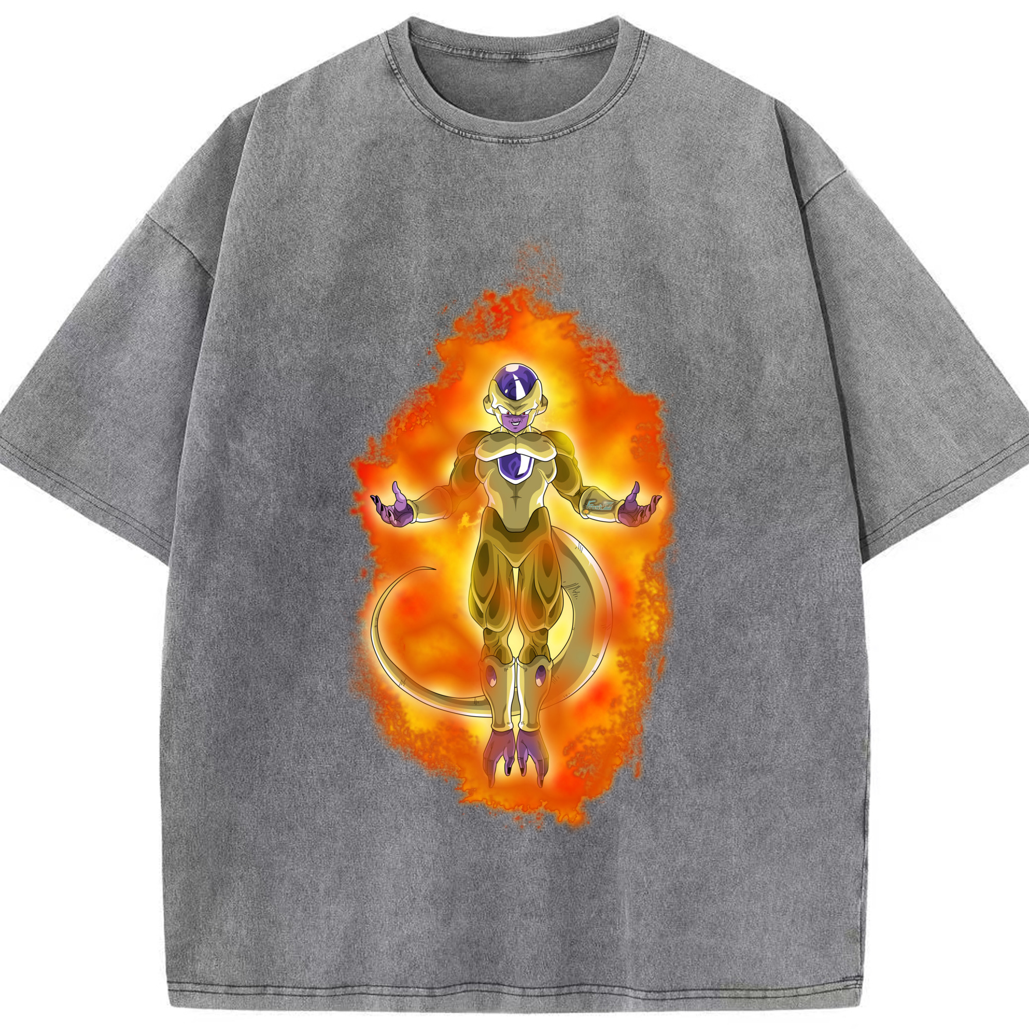 （画像用） ドラゴンボール フリーザ DRAGON BALL Frieza 綿100% ヴィンテージ風 半袖Tシャツ（フロントプリント）