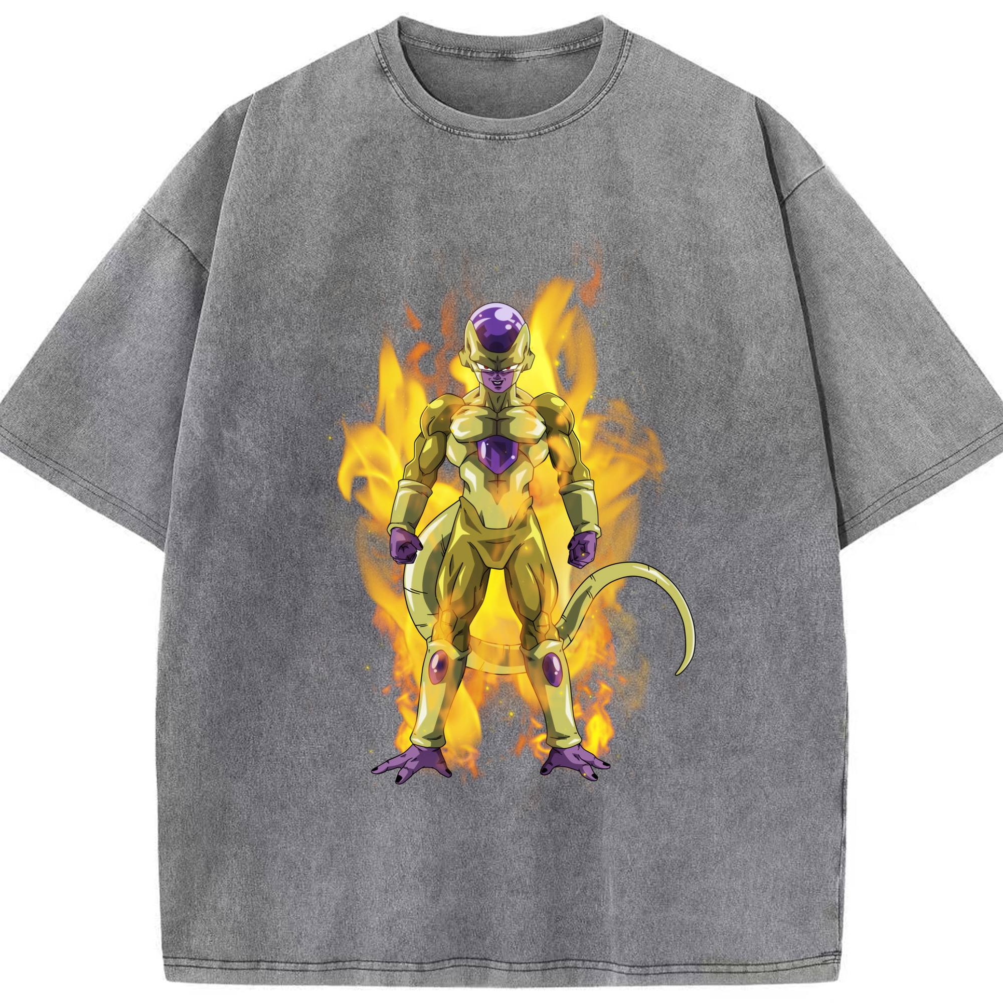（画像用） ドラゴンボール フリーザ DRAGON BALL Frieza 綿100% ヴィンテージ風 半袖Tシャツ（フロントプリント）