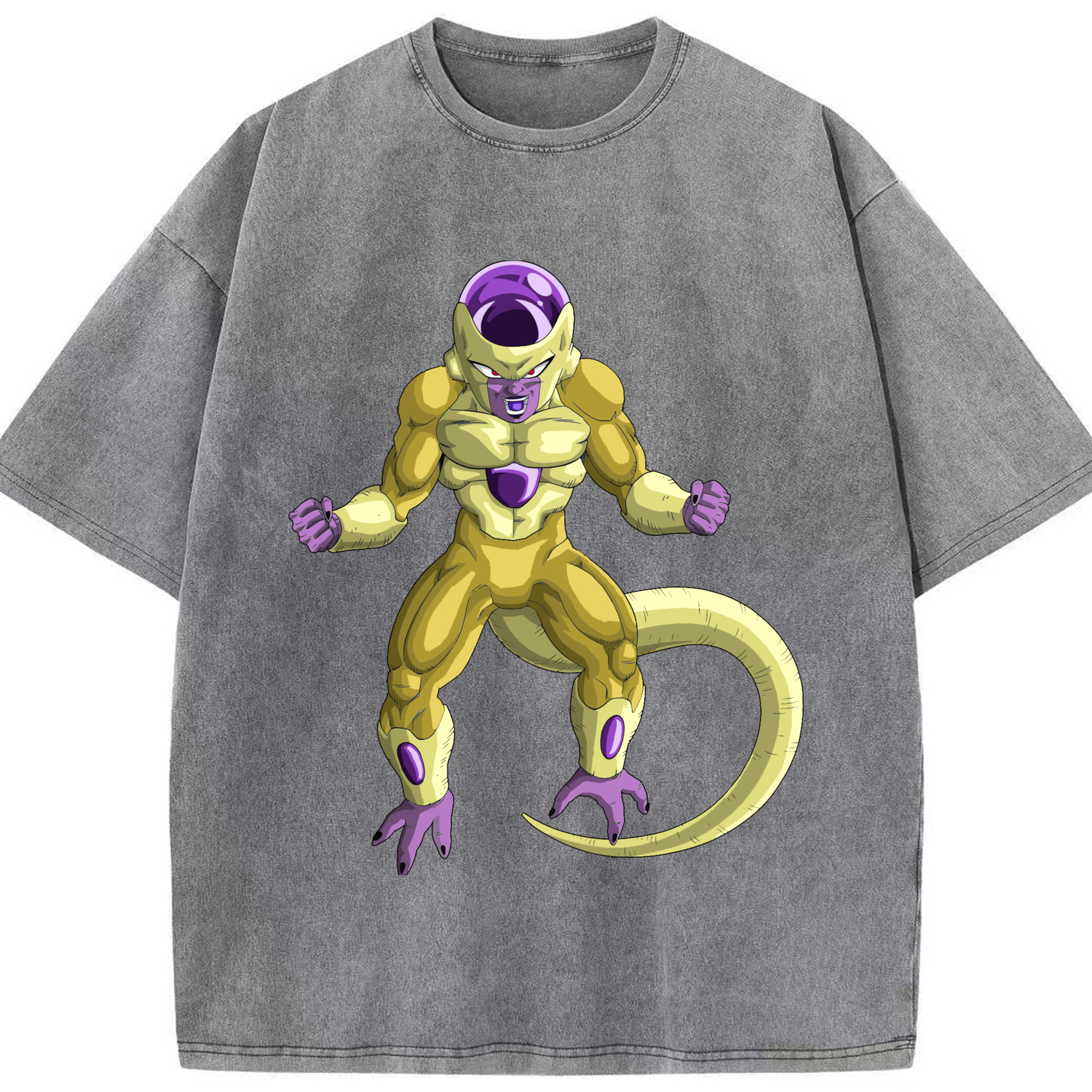 （画像用） ドラゴンボール フリーザ DRAGON BALL Frieza 綿100% ヴィンテージ風 半袖Tシャツ（フロントプリント）