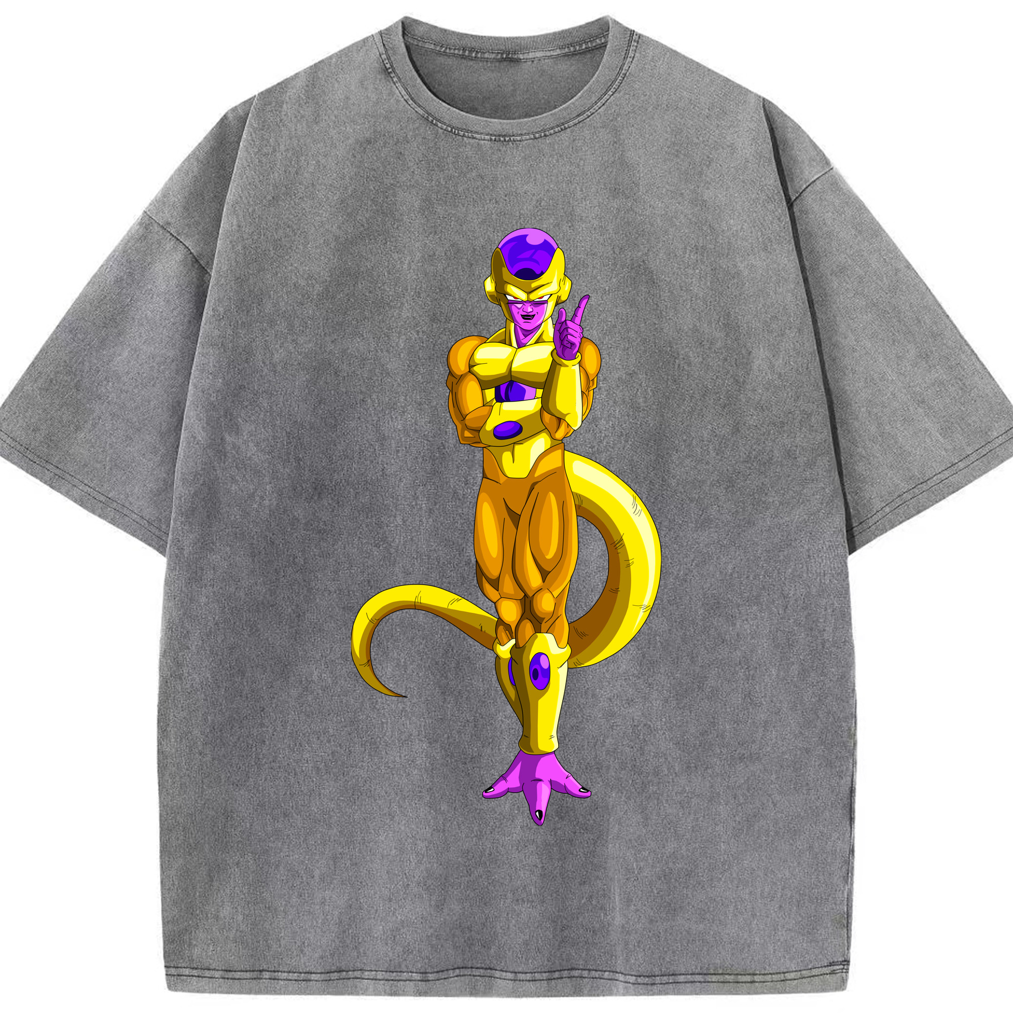 （画像用） ドラゴンボール フリーザ DRAGON BALL Frieza 綿100% ヴィンテージ風 半袖Tシャツ（フロントプリント）