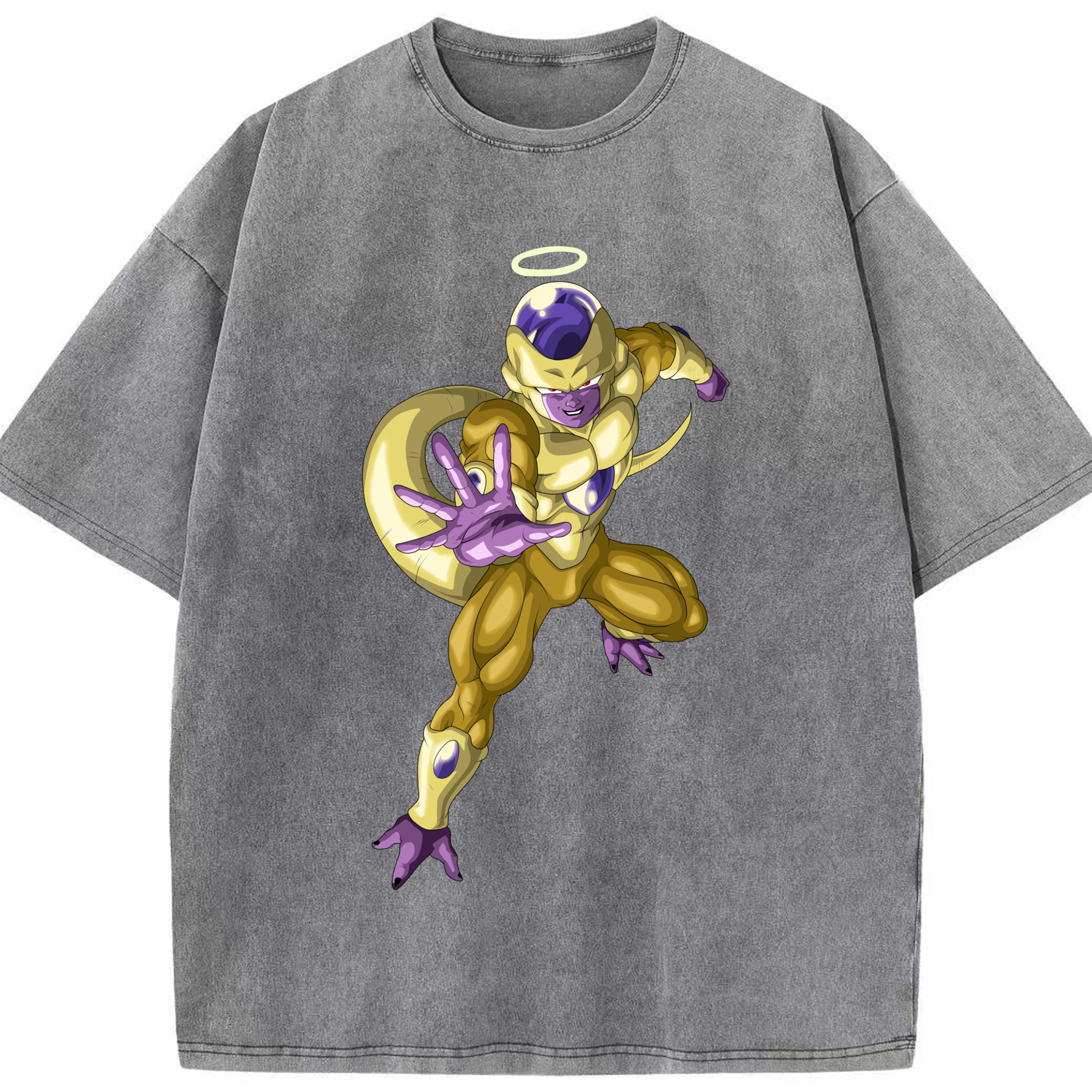 （画像用） ドラゴンボール フリーザ DRAGON BALL Frieza 綿100% ヴィンテージ風 半袖Tシャツ（フロントプリント）