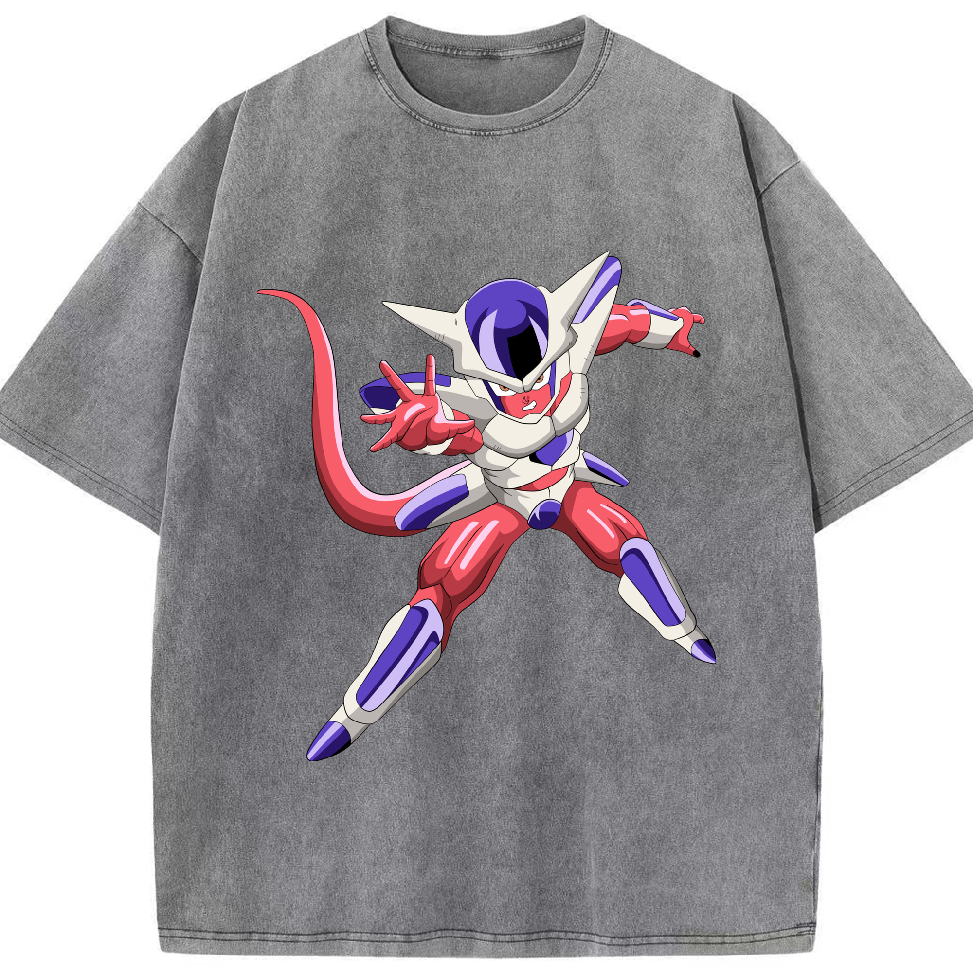 （画像用） ドラゴンボール フリーザ DRAGON BALL Frieza 綿100% ヴィンテージ風 半袖Tシャツ（フロントプリント）