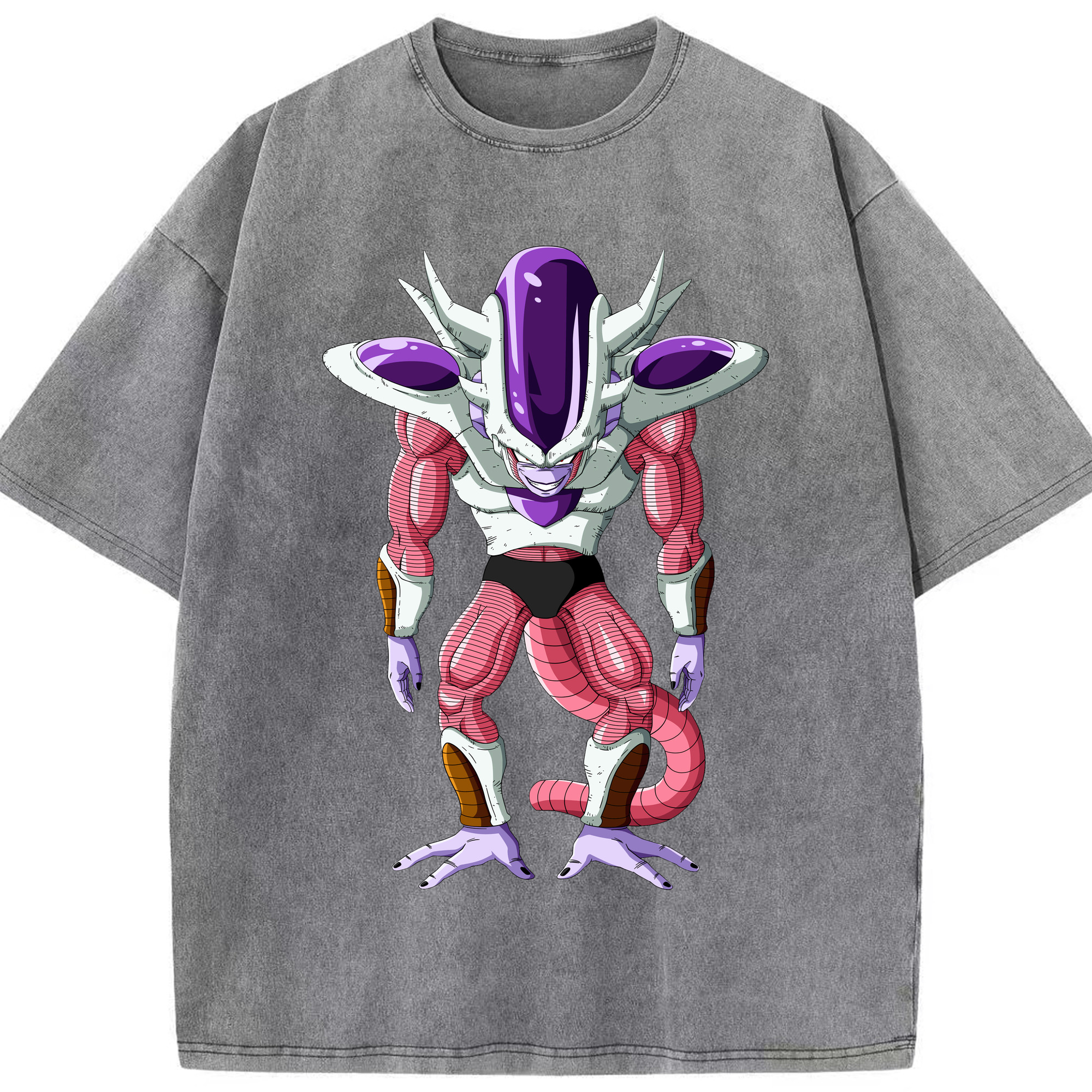 （画像用） ドラゴンボール フリーザ DRAGON BALL Frieza 綿100% ヴィンテージ風 半袖Tシャツ（フロントプリント）