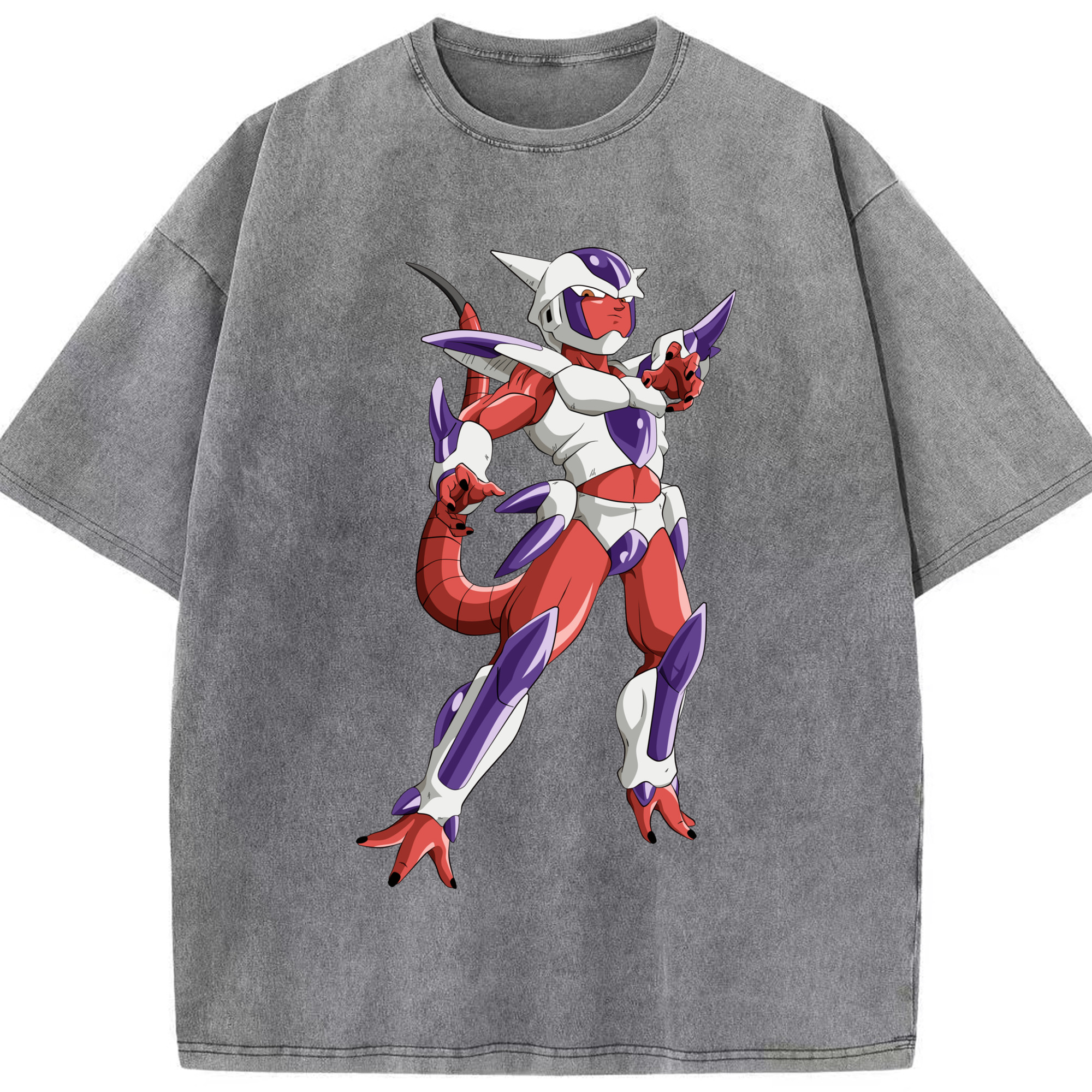 （画像用） ドラゴンボール フリーザ DRAGON BALL Frieza 綿100% ヴィンテージ風 半袖Tシャツ（フロントプリント）