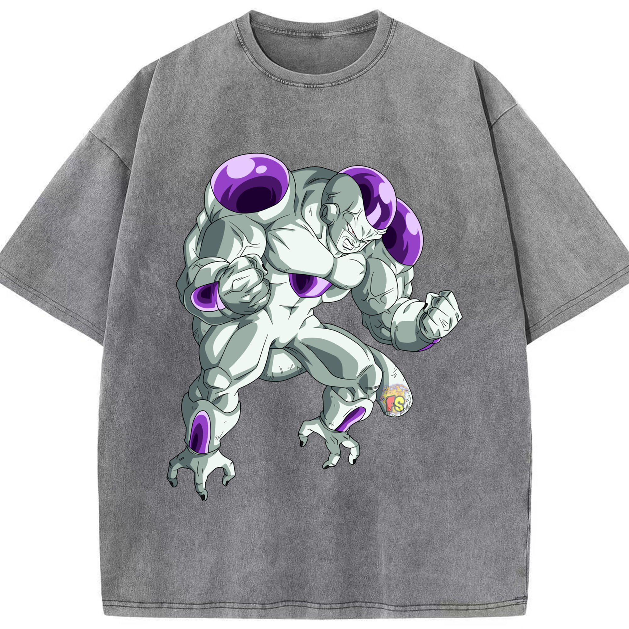 （画像用） ドラゴンボール フリーザ DRAGON BALL Frieza 綿100% ヴィンテージ風 半袖Tシャツ（フロントプリント）