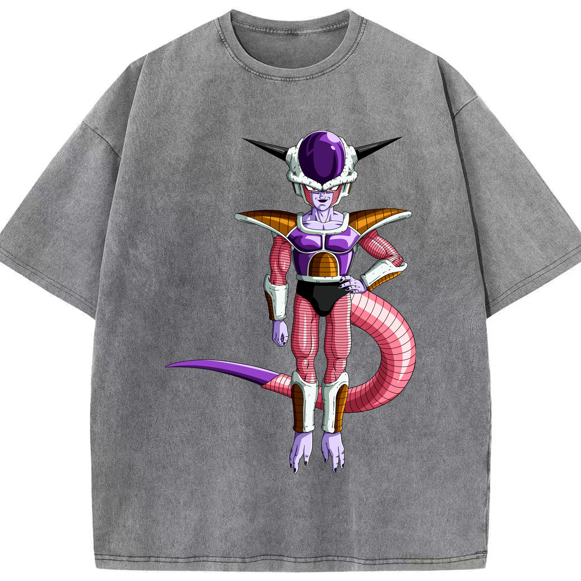 （画像用） ドラゴンボール フリーザ DRAGON BALL Frieza 綿100% ヴィンテージ風 半袖Tシャツ（フロントプリント）