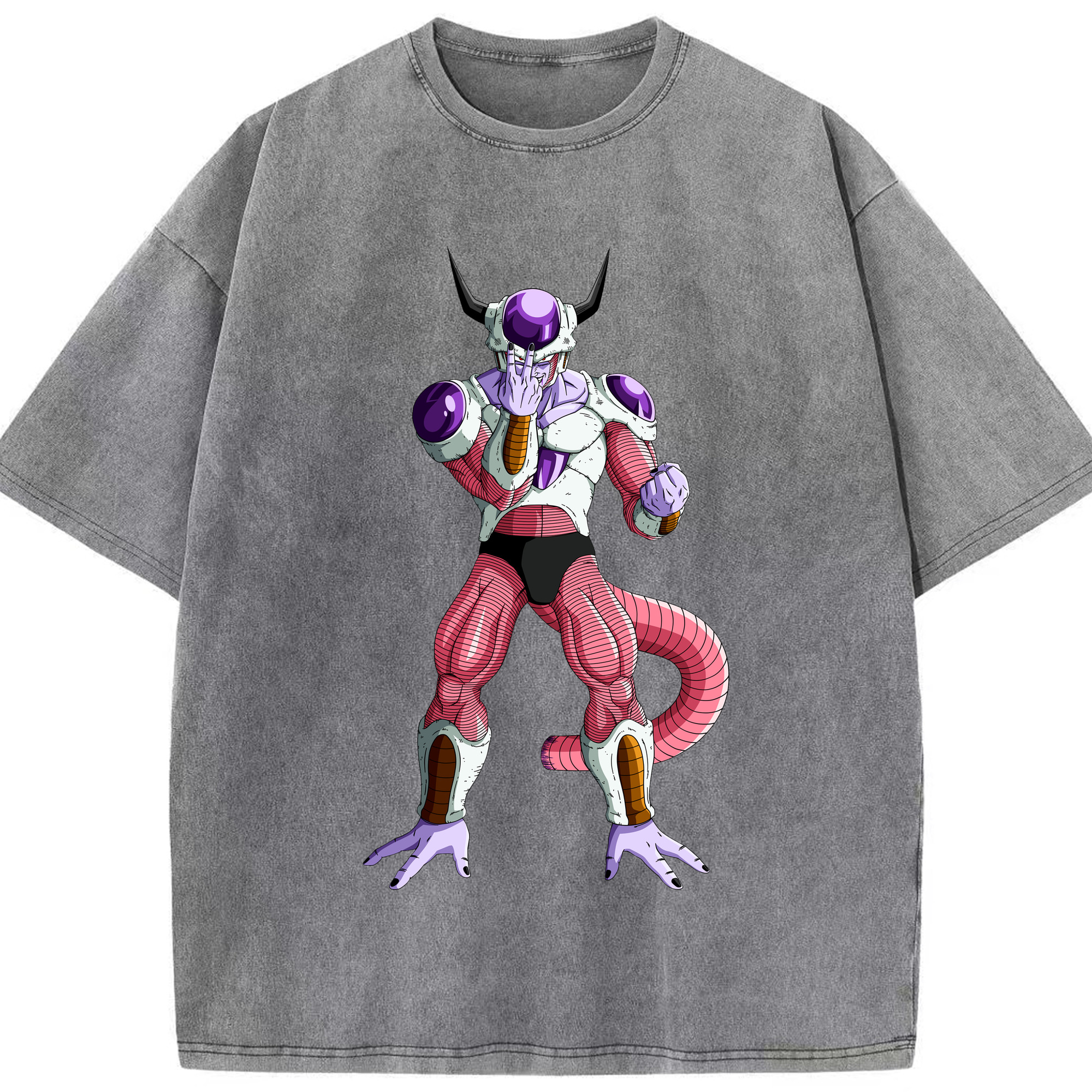 （画像用） ドラゴンボール フリーザ DRAGON BALL Frieza 綿100% ヴィンテージ風 半袖Tシャツ（フロントプリント）