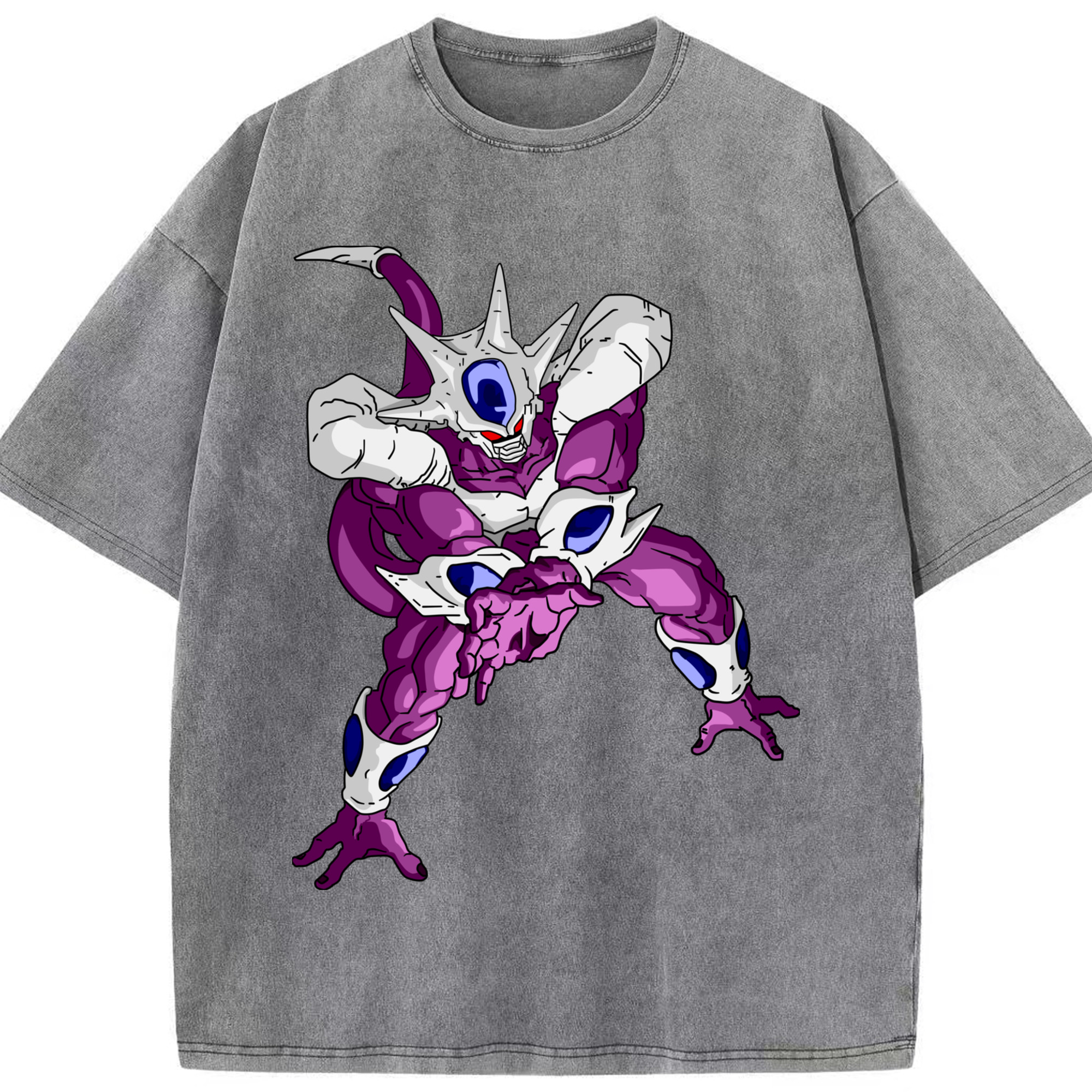 （画像用） ドラゴンボール クウラ DRAGON BALL Cooler Coora 綿100% ヴィンテージ風 半袖Tシャツ（フロントプリント）