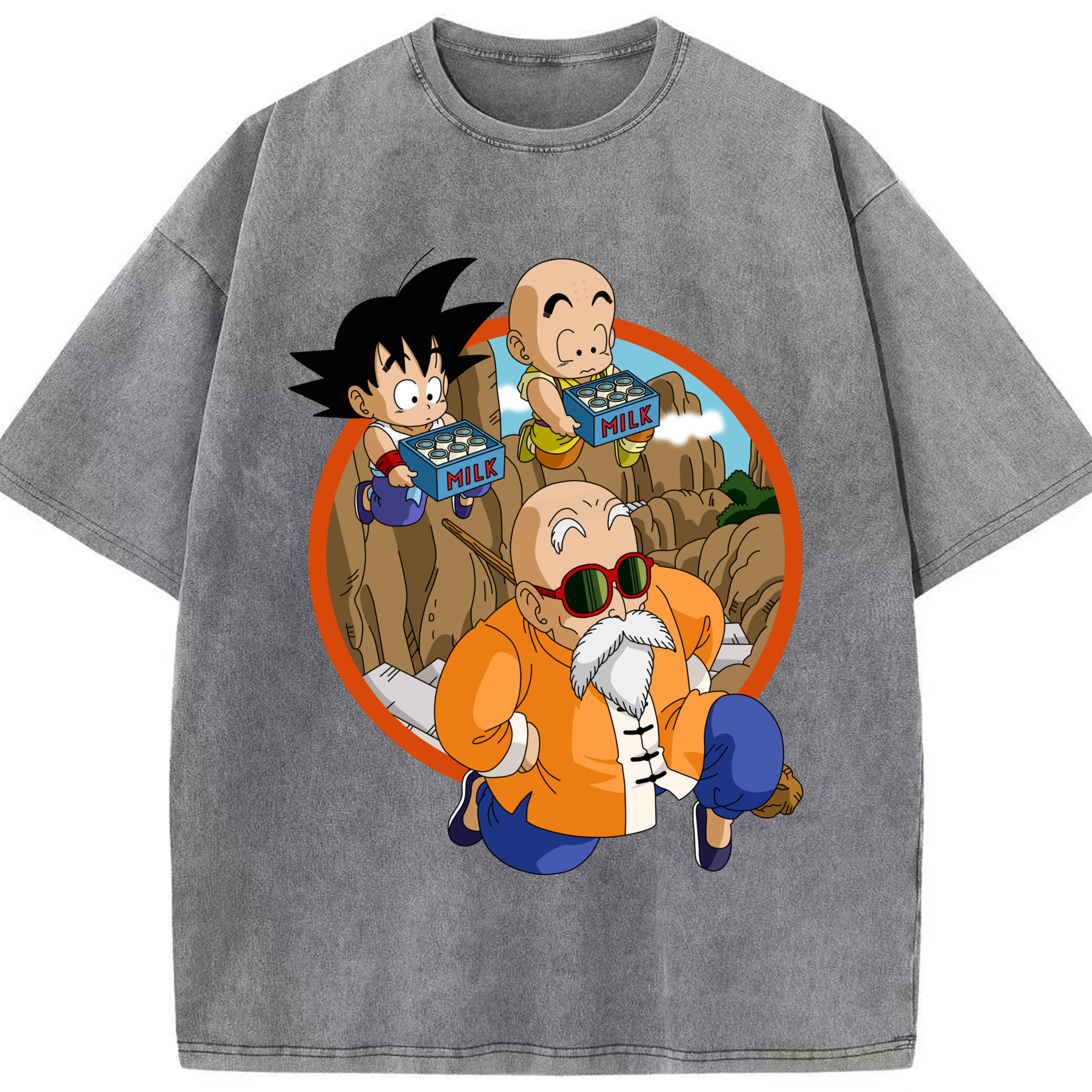 （画像用） ドラゴンボール 亀仙人（かめせんにん） DRAGON BALL Master Roshi Kame Sennin 綿100% ヴィンテージ風 半袖Tシャツ（フロントプリント）