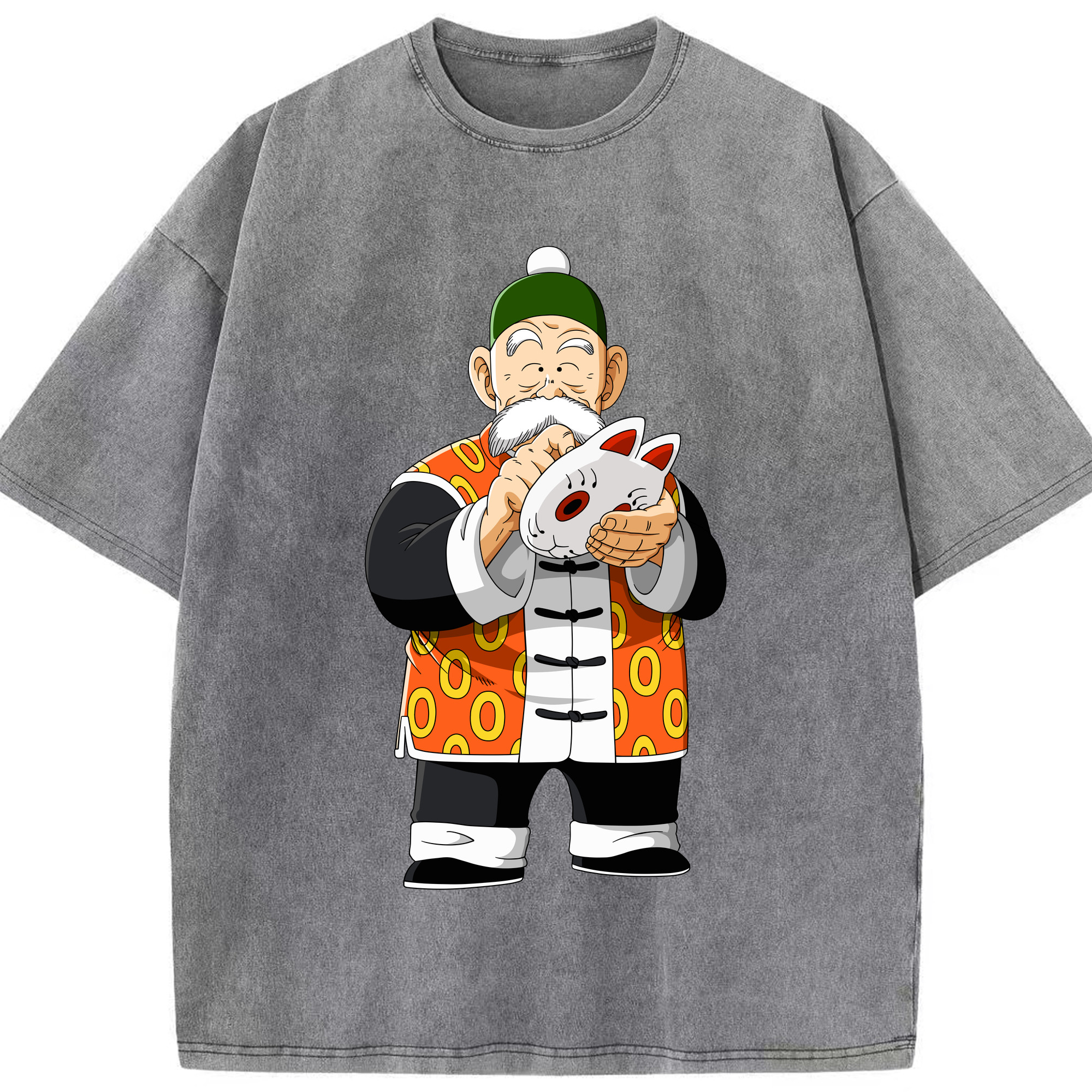 （画像用） ドラゴンボール 亀仙人（かめせんにん） DRAGON BALL Master Roshi Kame Sennin 綿100% ヴィンテージ風 半袖Tシャツ（フロントプリント）