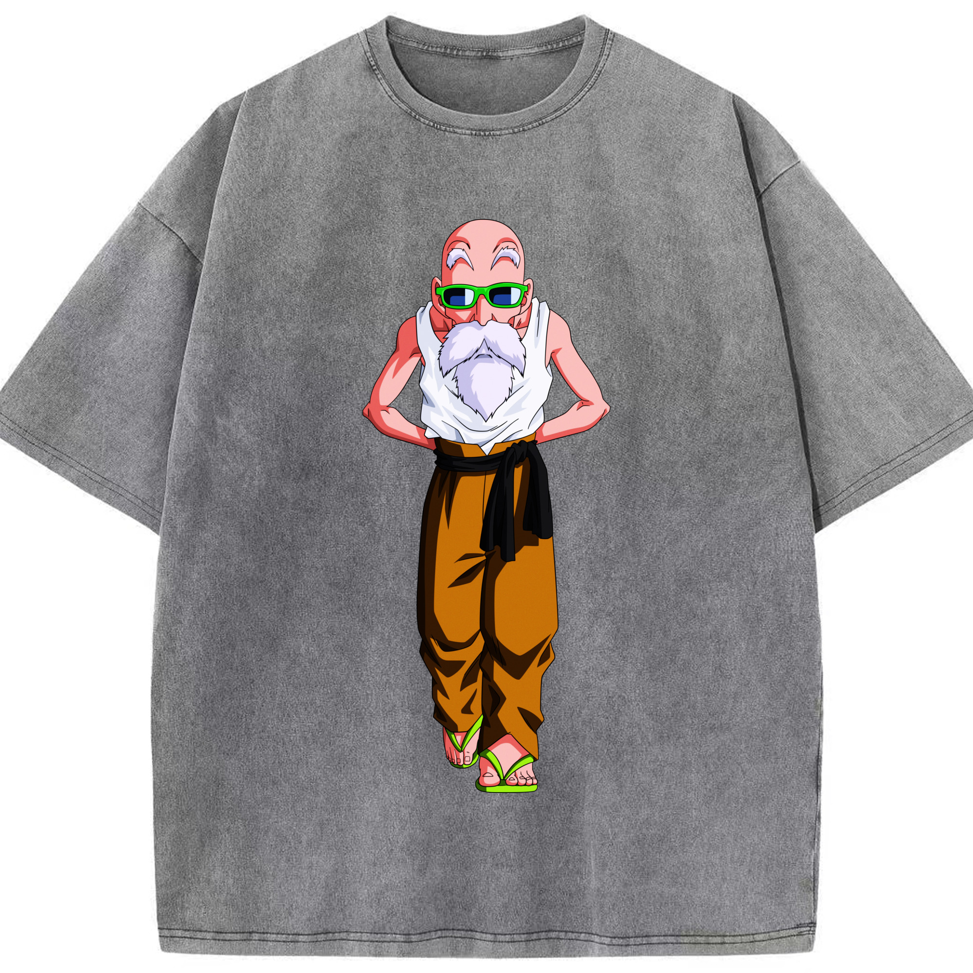 （画像用） ドラゴンボール 亀仙人（かめせんにん） DRAGON BALL Master Roshi Kame Sennin 綿100% ヴィンテージ風 半袖Tシャツ（フロントプリント）