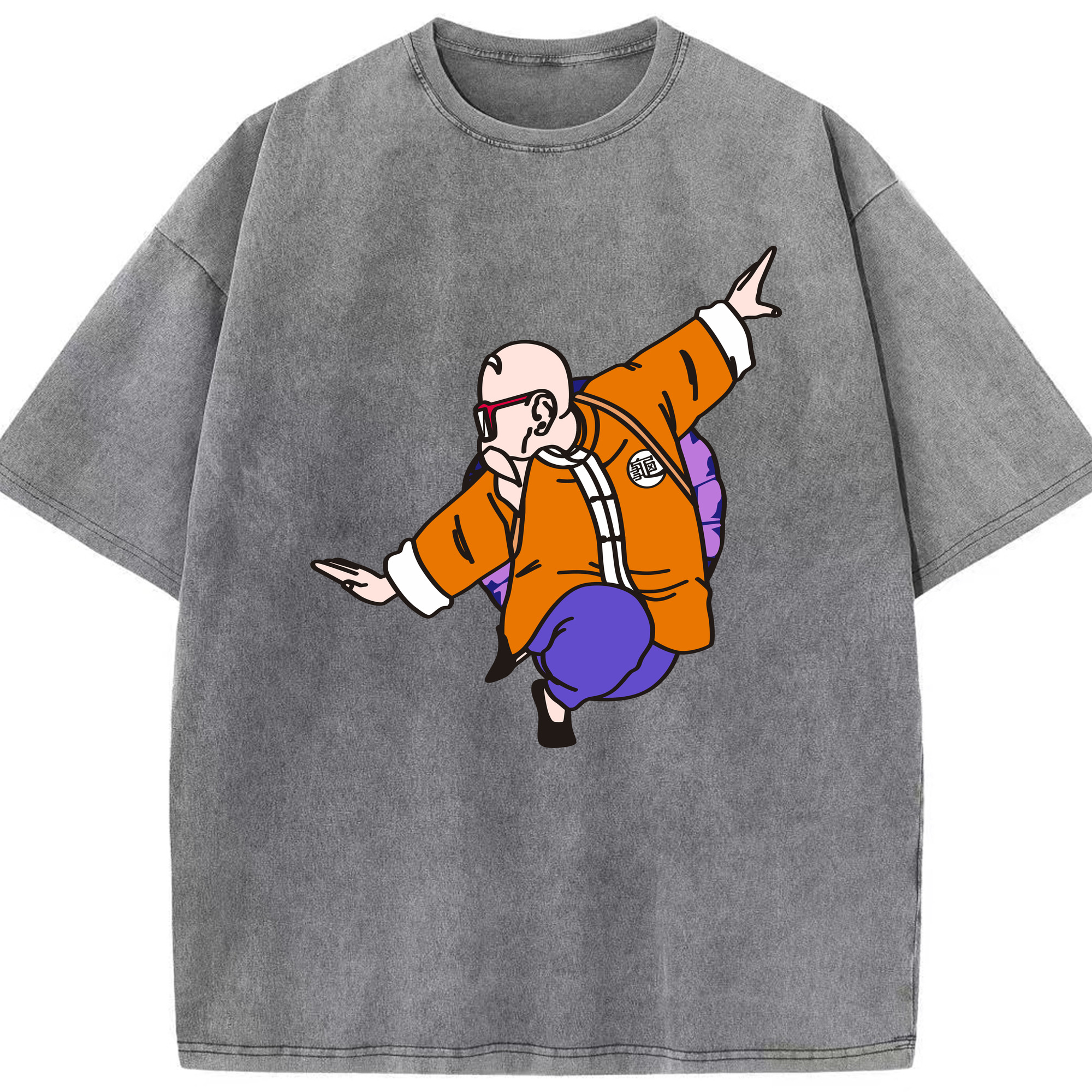 （画像用） ドラゴンボール 亀仙人（かめせんにん） DRAGON BALL Master Roshi Kame Sennin 綿100% ヴィンテージ風 半袖Tシャツ（フロントプリント）