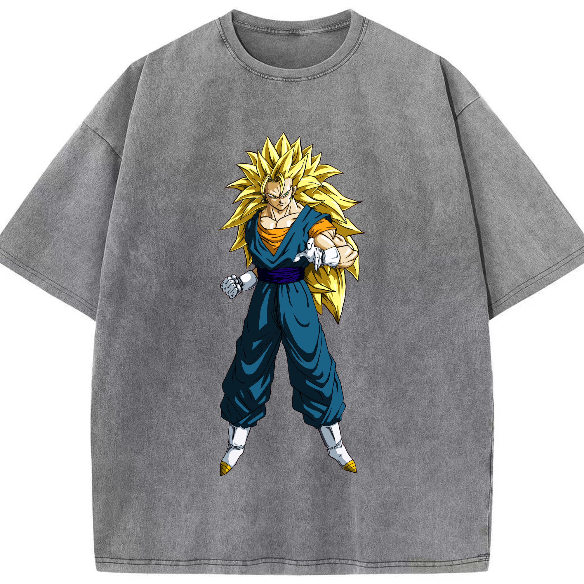 （画像用） ドラゴンボール ベジット DRAGON BALL Vegetto 綿100% ヴィンテージ風 半袖Tシャツ（フロントプリント）