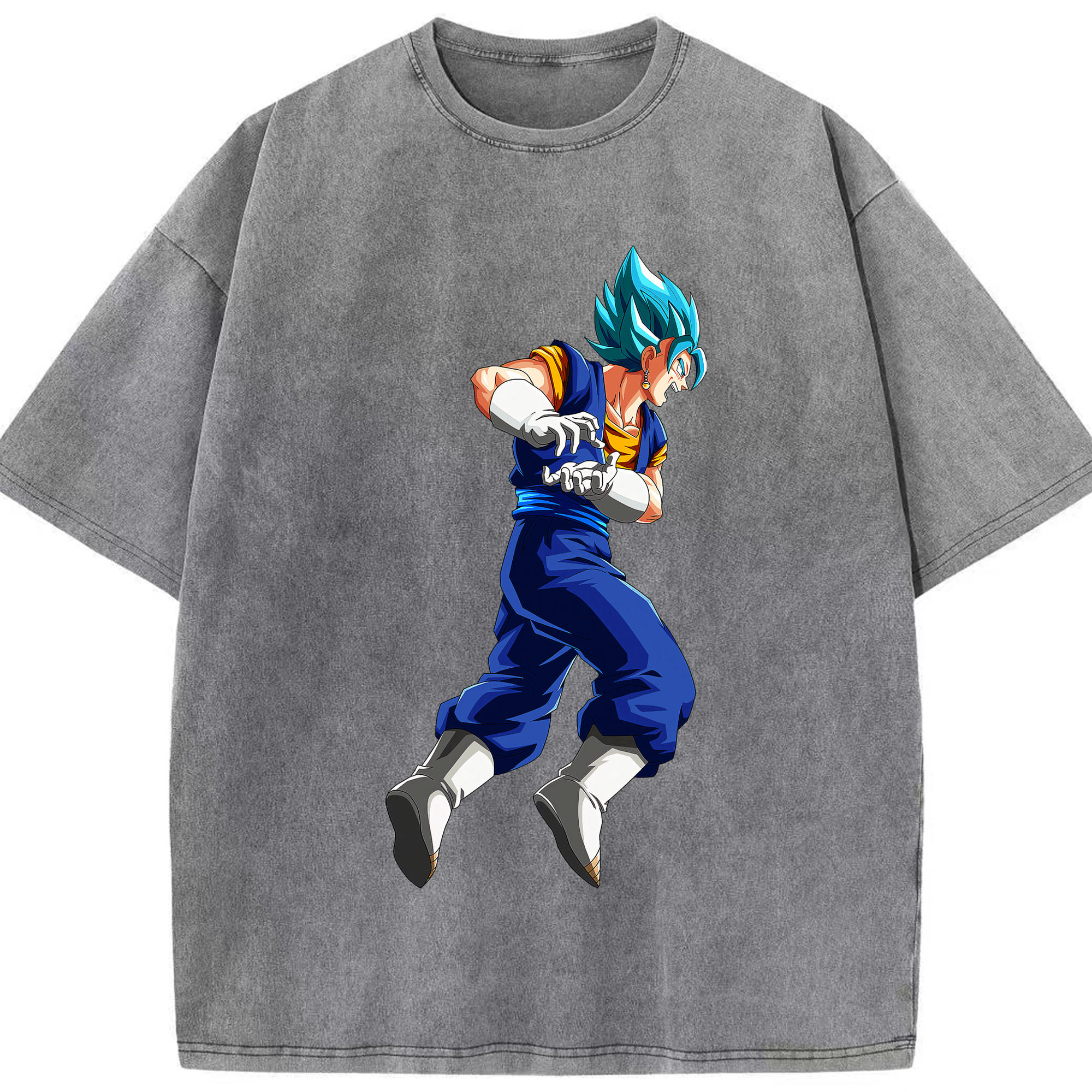 （画像用） ドラゴンボール ベジット DRAGON BALL Vegetto 綿100% ヴィンテージ風 半袖Tシャツ（フロントプリント）