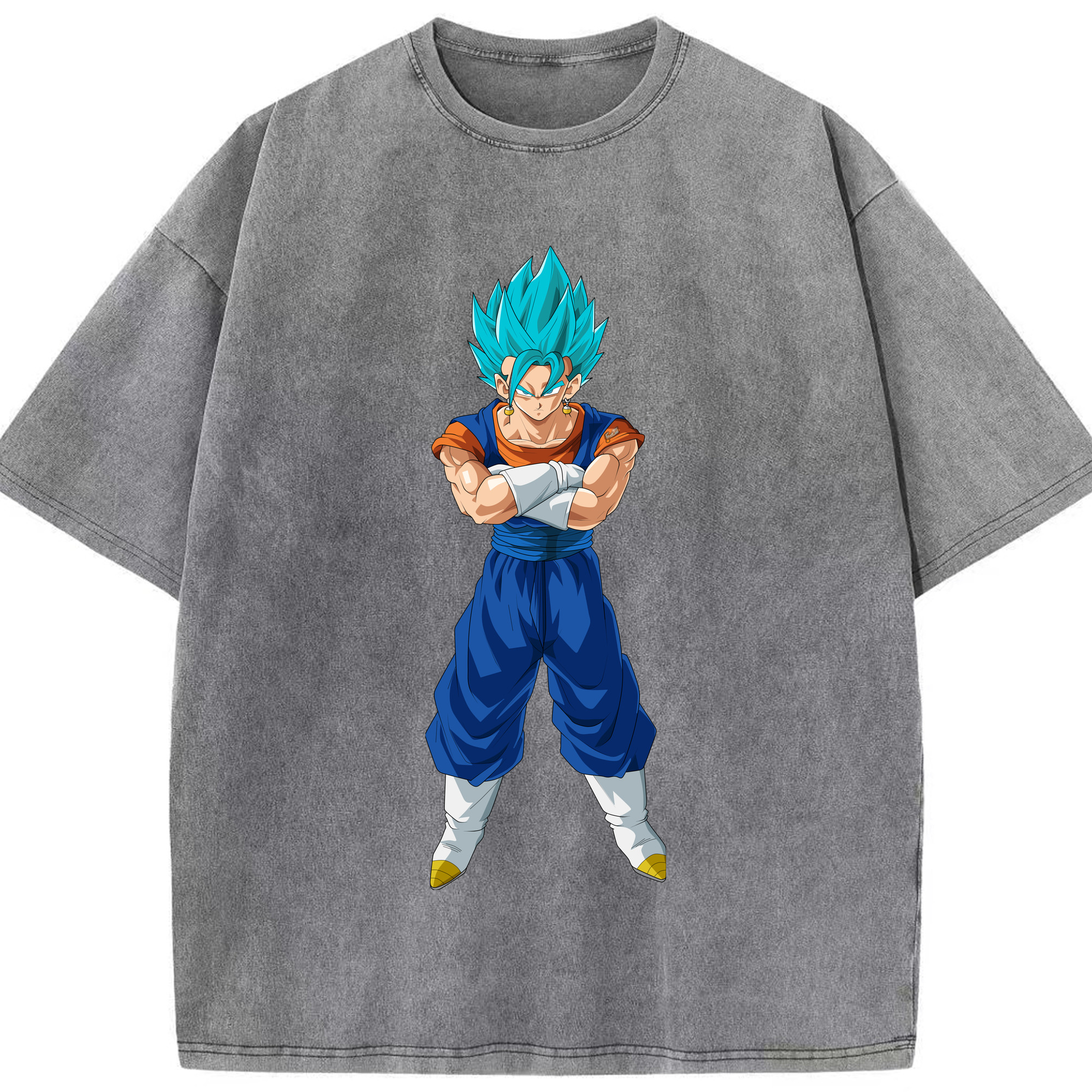 （画像用） ドラゴンボール ベジット DRAGON BALL Vegetto 綿100% ヴィンテージ風 半袖Tシャツ（フロントプリント）