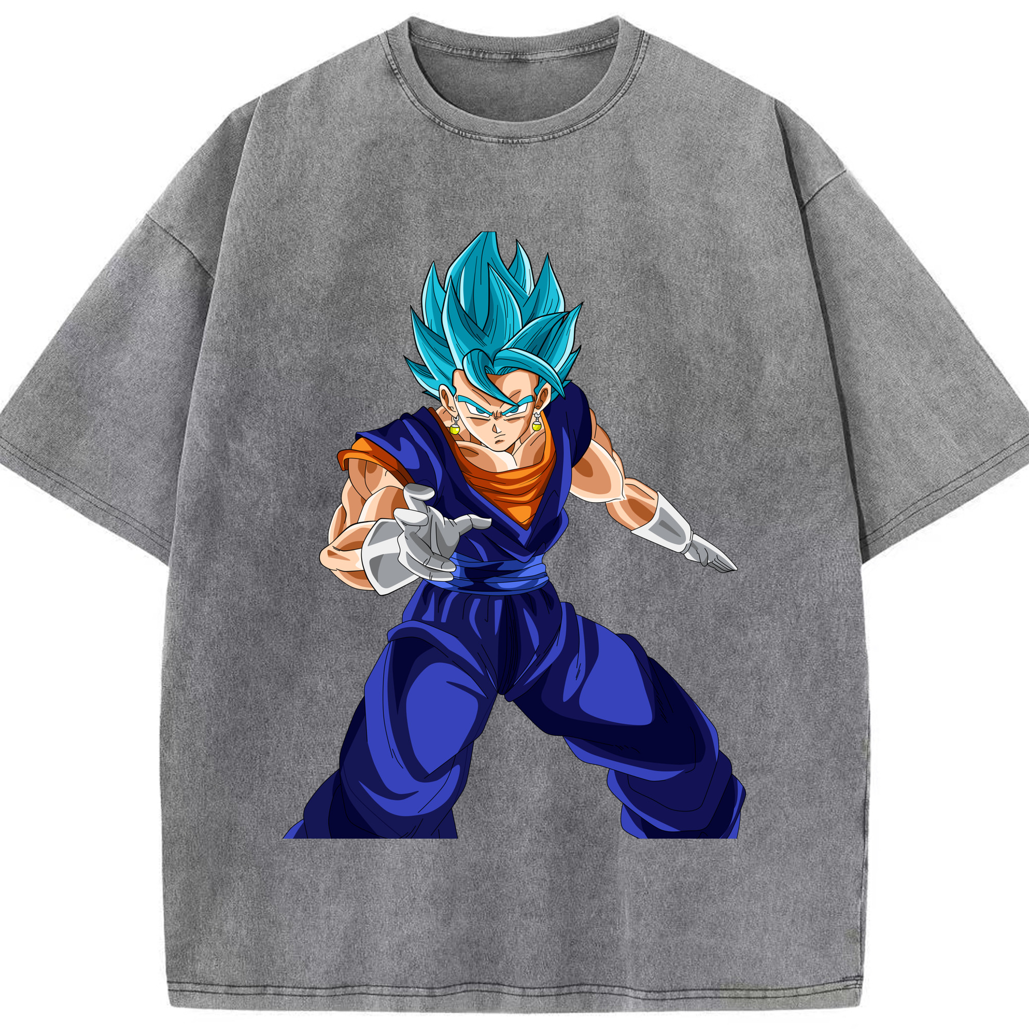 （画像用） ドラゴンボール ベジット DRAGON BALL Vegetto 綿100% ヴィンテージ風 半袖Tシャツ（フロントプリント）