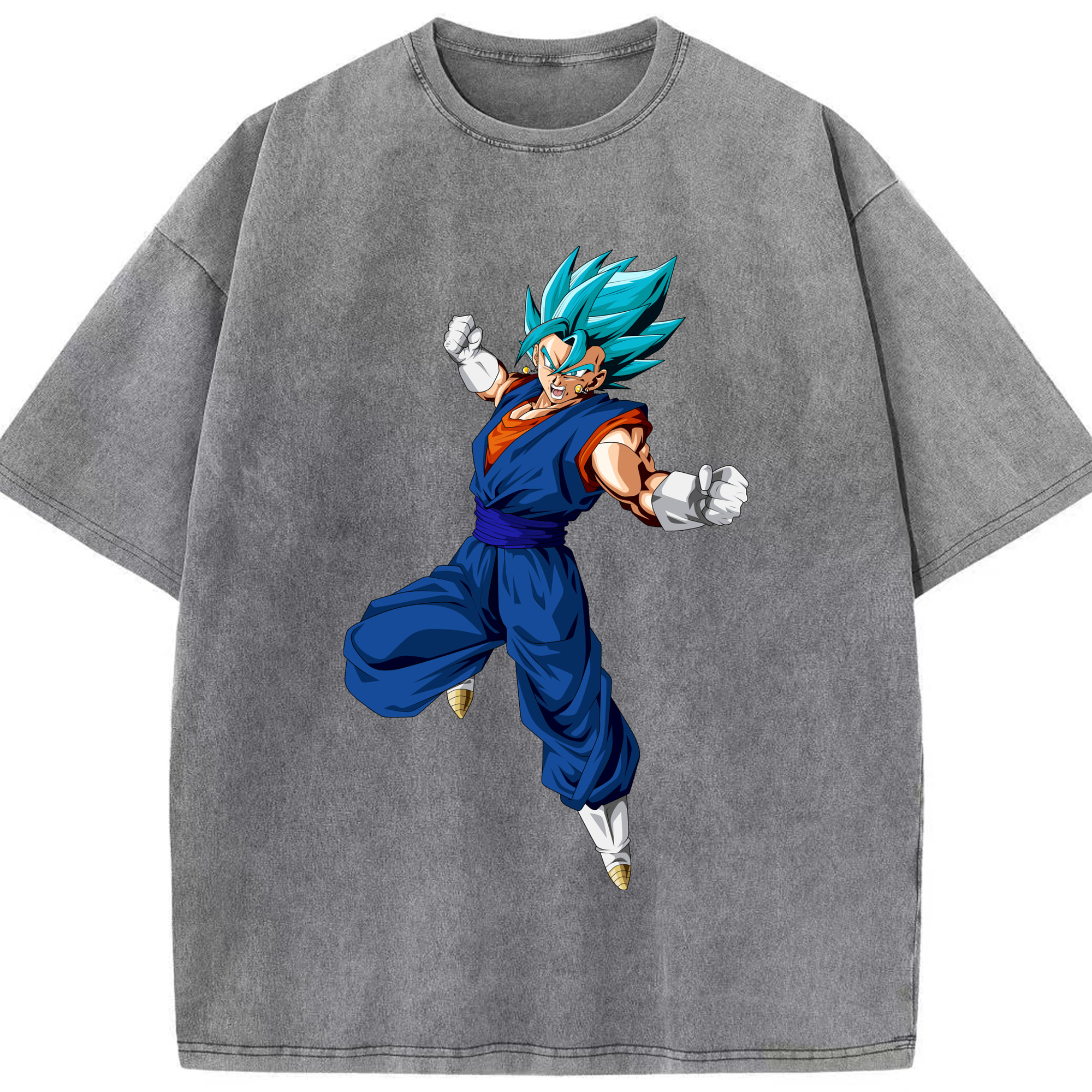 （画像用） ドラゴンボール ベジット DRAGON BALL Vegetto 綿100% ヴィンテージ風 半袖Tシャツ（フロントプリント）