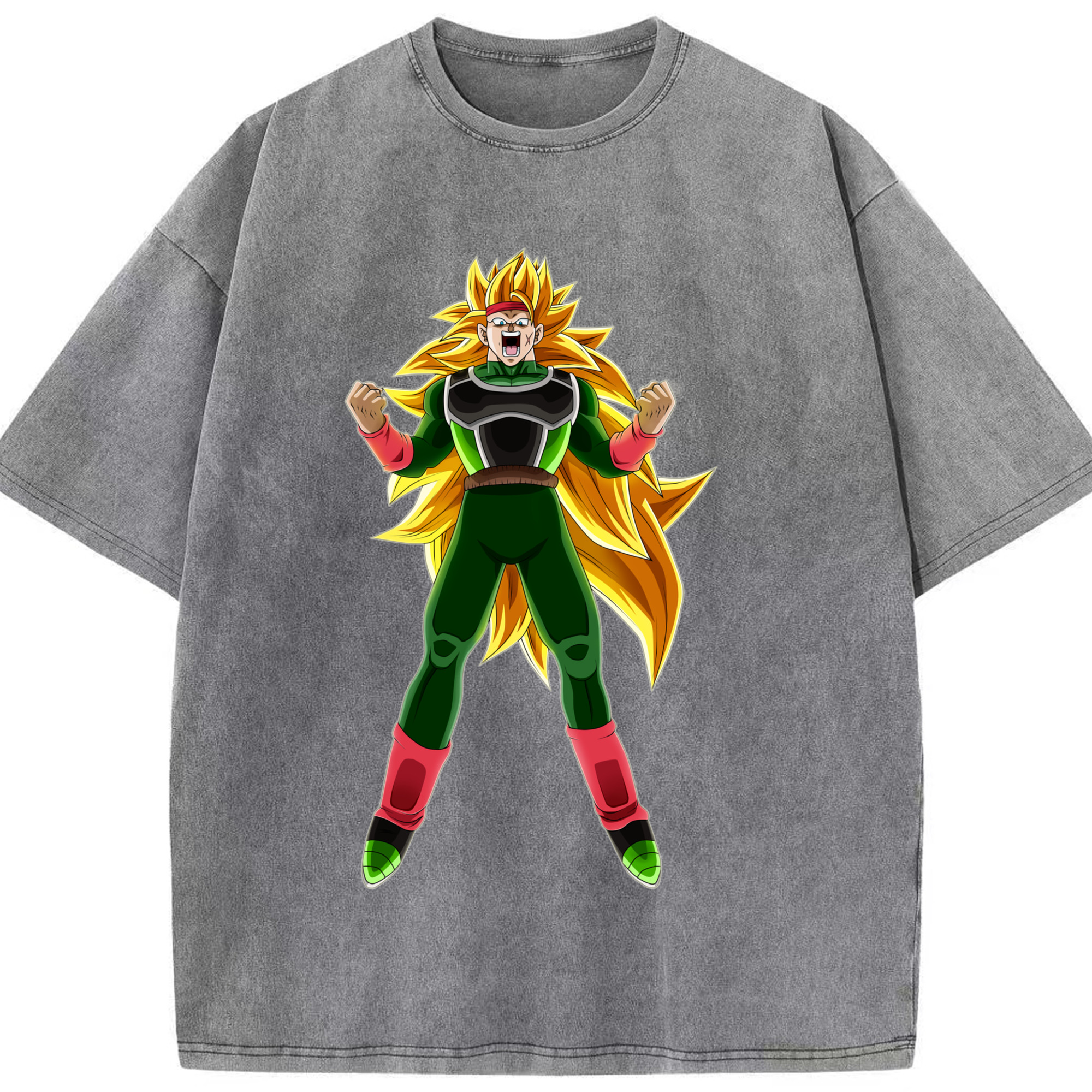 （画像用） ドラゴンボール ブロリー DRAGON BALL Broli 綿100% ヴィンテージ風 半袖Tシャツ（フロントプリント）