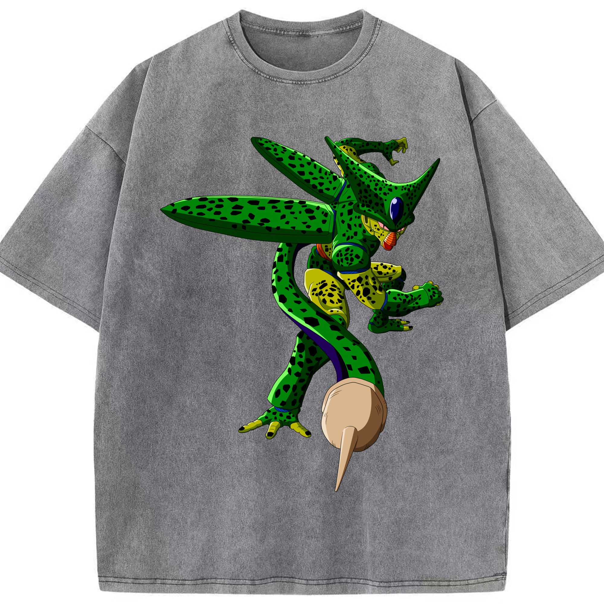 （画像用） ドラゴンボール セル DRAGON BALL Cell 綿100% ヴィンテージ風 半袖Tシャツ（フロントプリント）