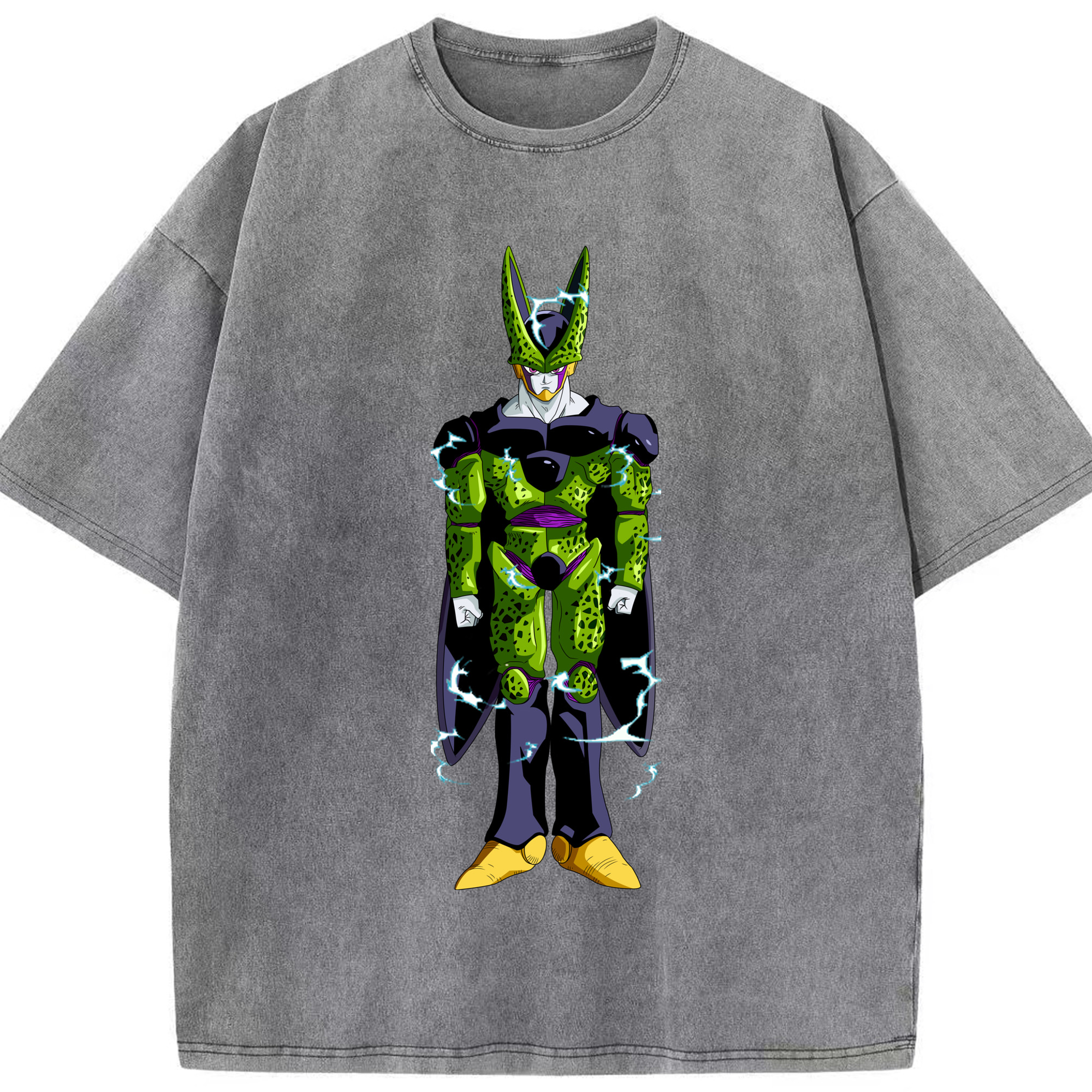 （画像用） ドラゴンボール セル DRAGON BALL Cell 綿100% ヴィンテージ風 半袖Tシャツ（フロントプリント）
