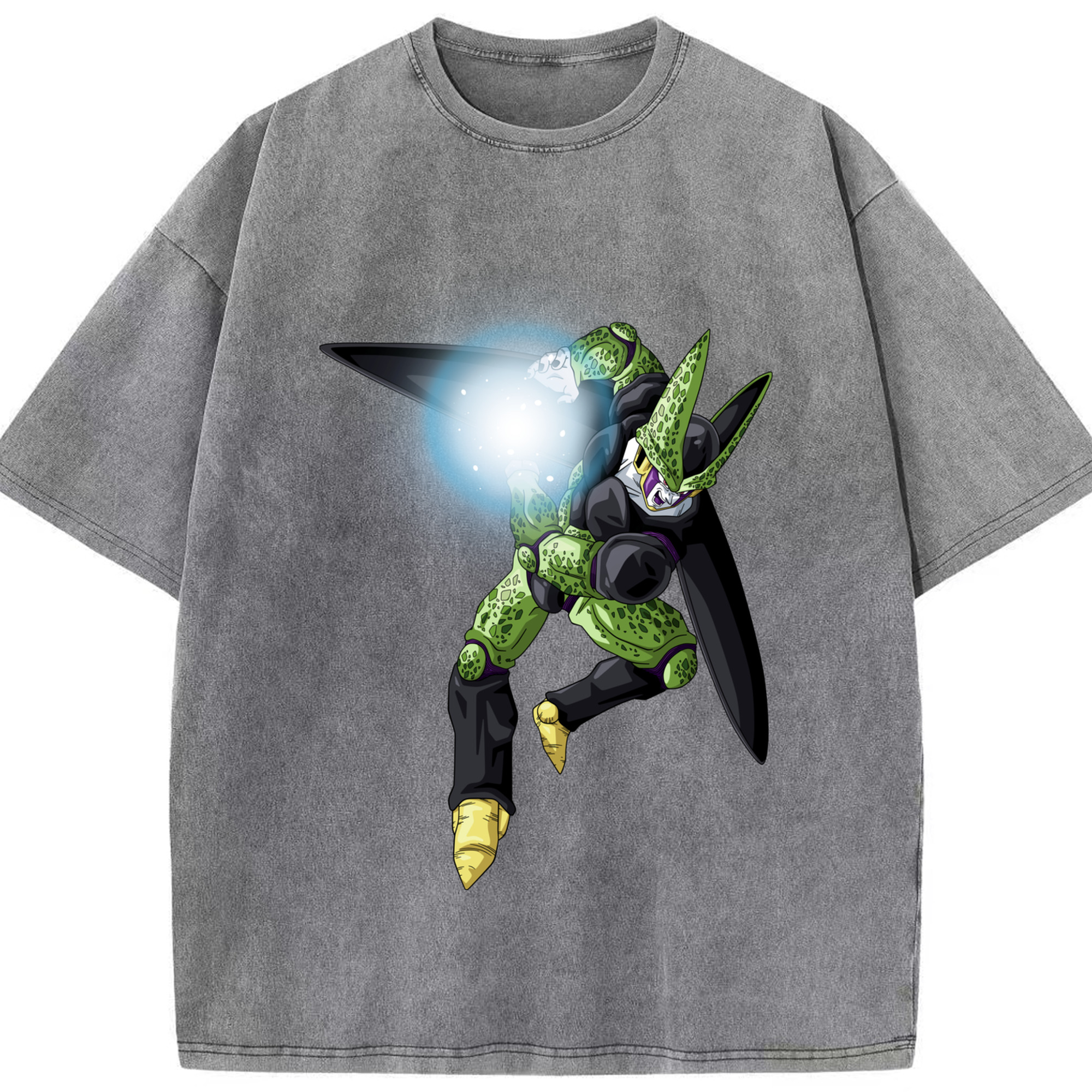 （画像用） ドラゴンボール セル DRAGON BALL Cell 綿100% ヴィンテージ風 半袖Tシャツ（フロントプリント）