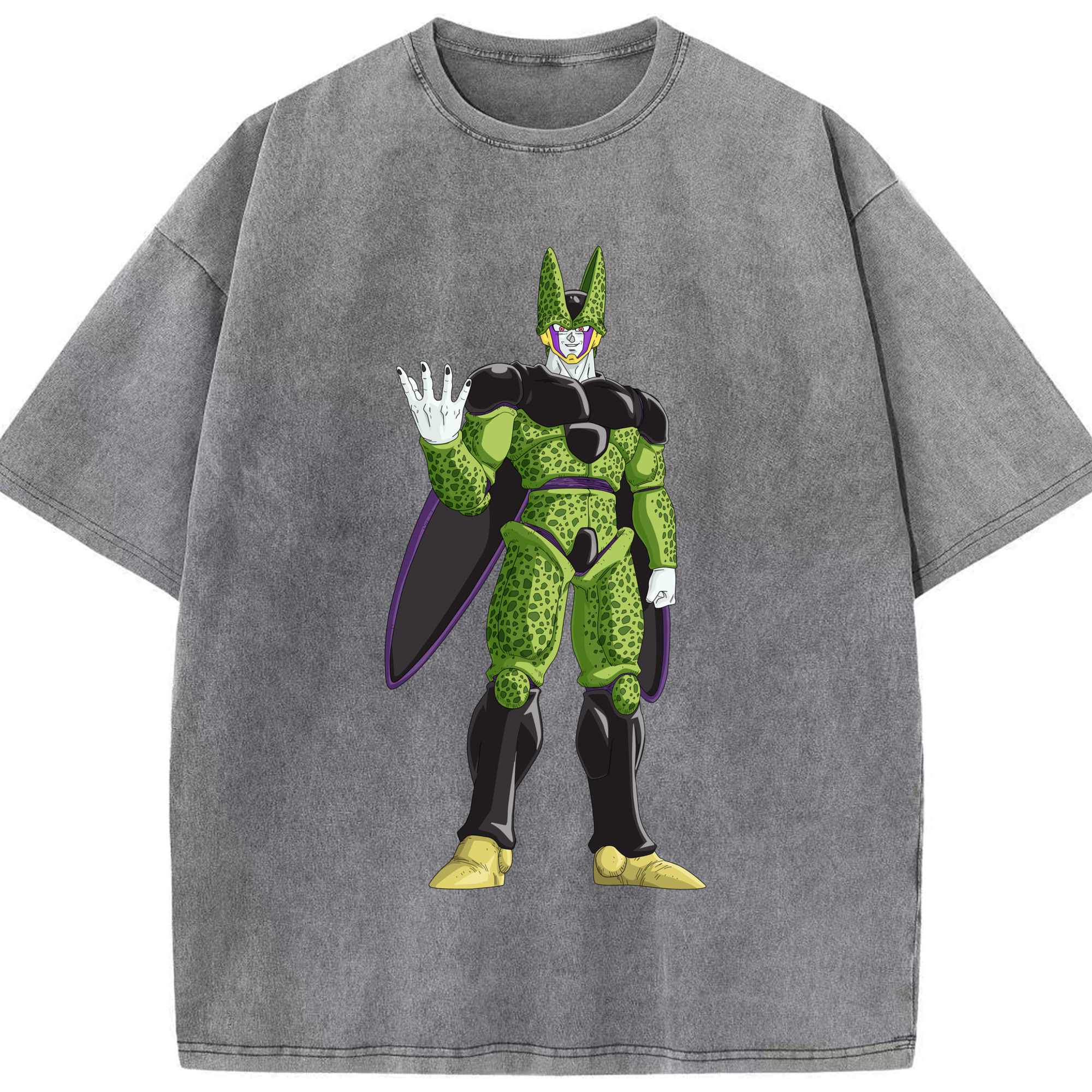 （画像用） ドラゴンボール セル DRAGON BALL Cell 綿100% ヴィンテージ風 半袖Tシャツ（フロントプリント）
