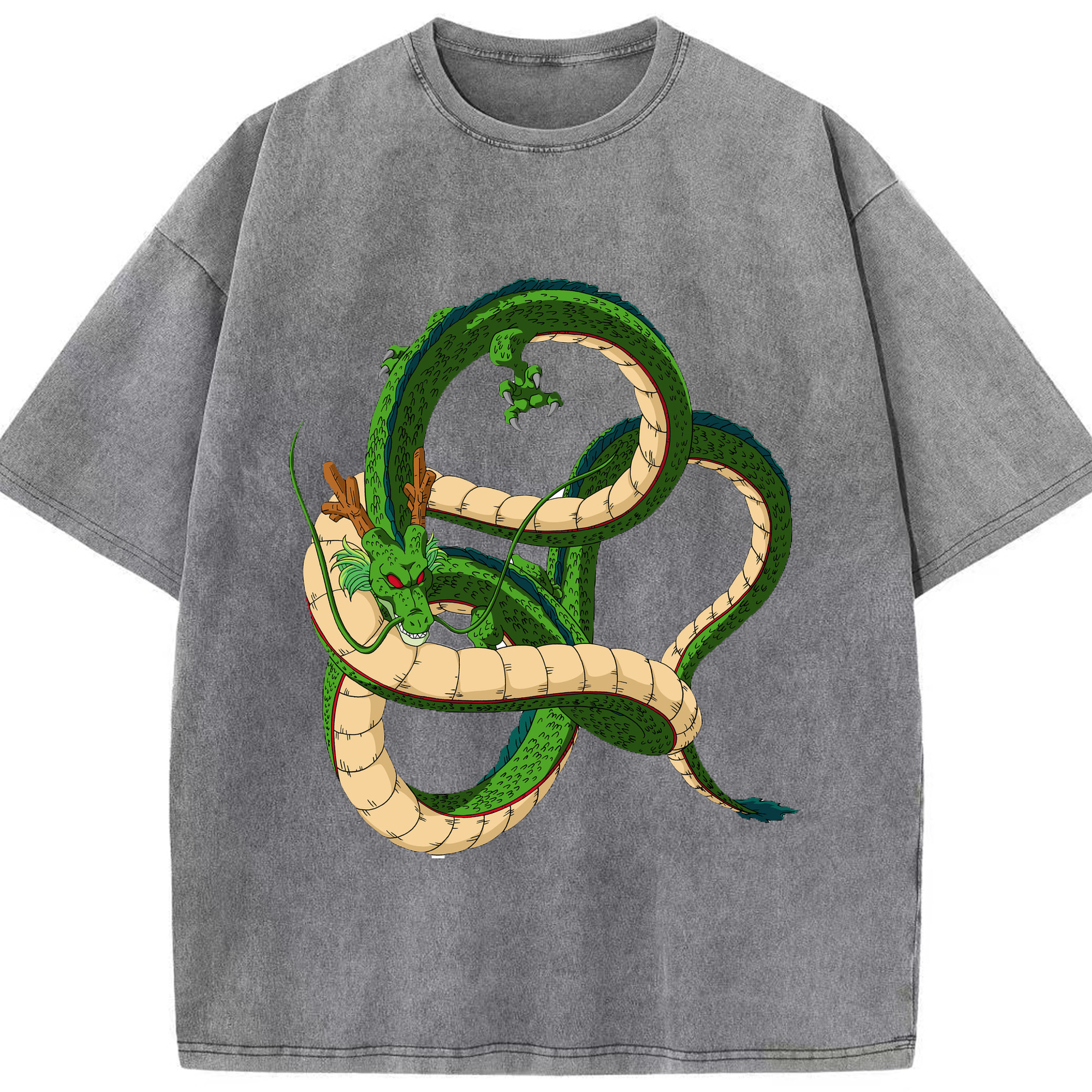 （画像用） ドラゴンボール 神龍 シェンロン DRAGON BALL Shenron 綿100% ヴィンテージ風 半袖Tシャツ（フロントプリント）