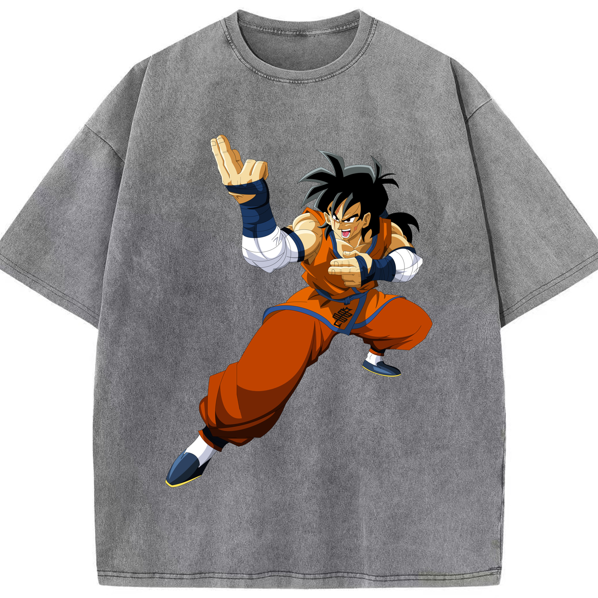 （画像用） ドラゴンボール ヤムチャ DRAGON BALL Yamcha 綿100% ヴィンテージ風 半袖Tシャツ（フロントプリント）
