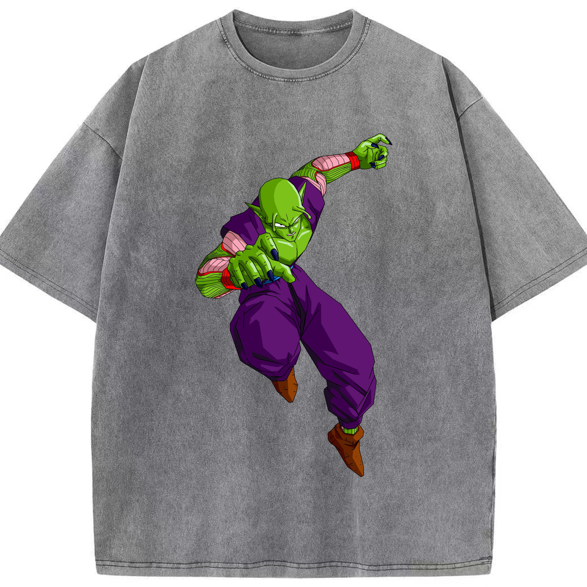 （画像用） ドラゴンボール ピッコロ DRAGON BALL Piccolo 綿100% ヴィンテージ風 半袖Tシャツ（フロントプリント）