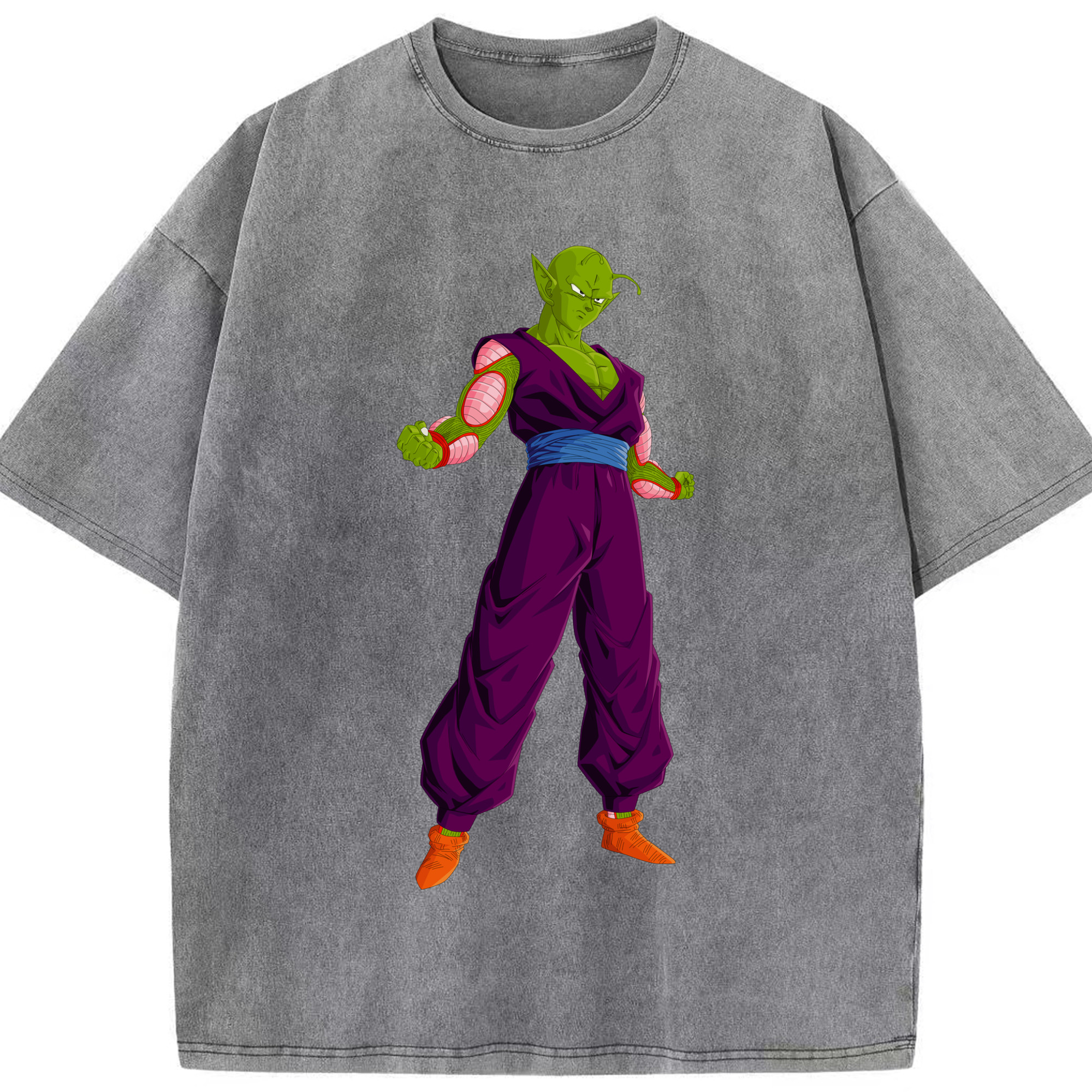 （画像用） ドラゴンボール ピッコロ DRAGON BALL Piccolo 綿100% ヴィンテージ風 半袖Tシャツ（フロントプリント）