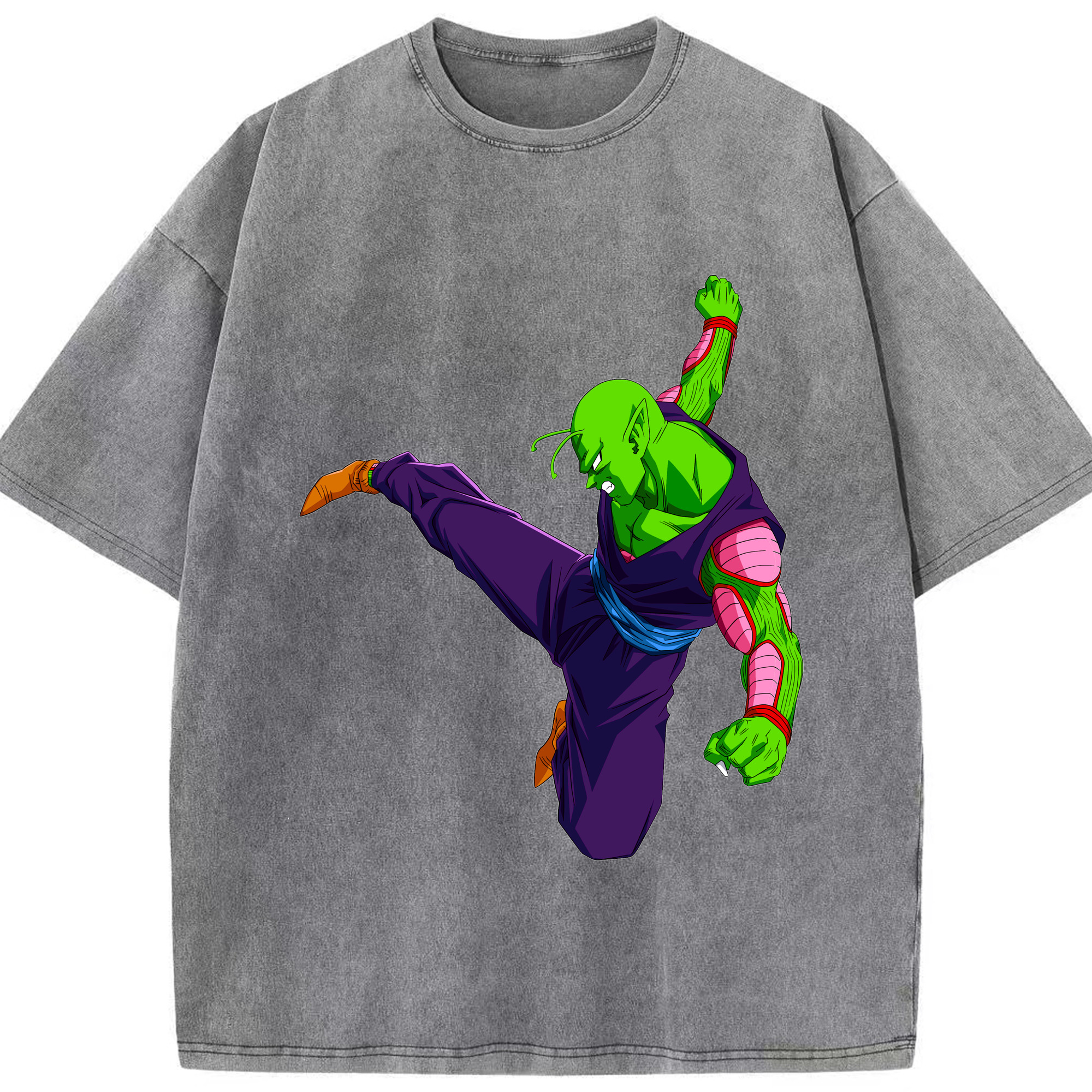 （画像用） ドラゴンボール ピッコロ DRAGON BALL Piccolo 綿100% ヴィンテージ風 半袖Tシャツ（フロントプリント）