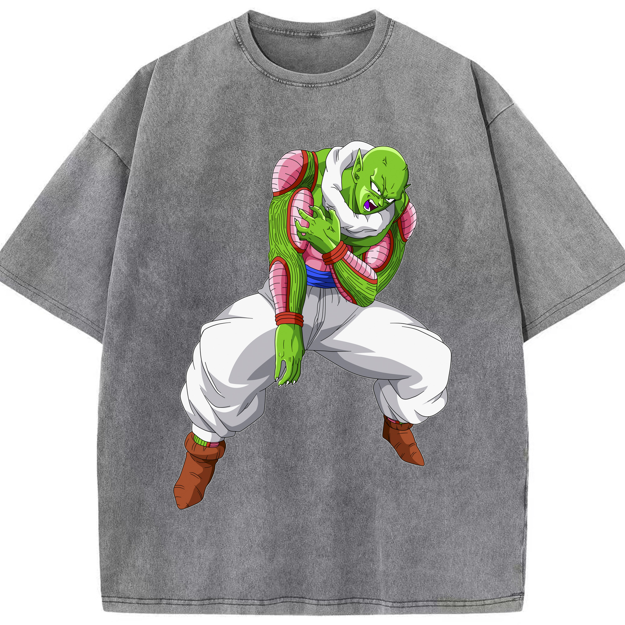 （画像用） ドラゴンボール ピッコロ DRAGON BALL Piccolo 綿100% ヴィンテージ風 半袖Tシャツ（フロントプリント）