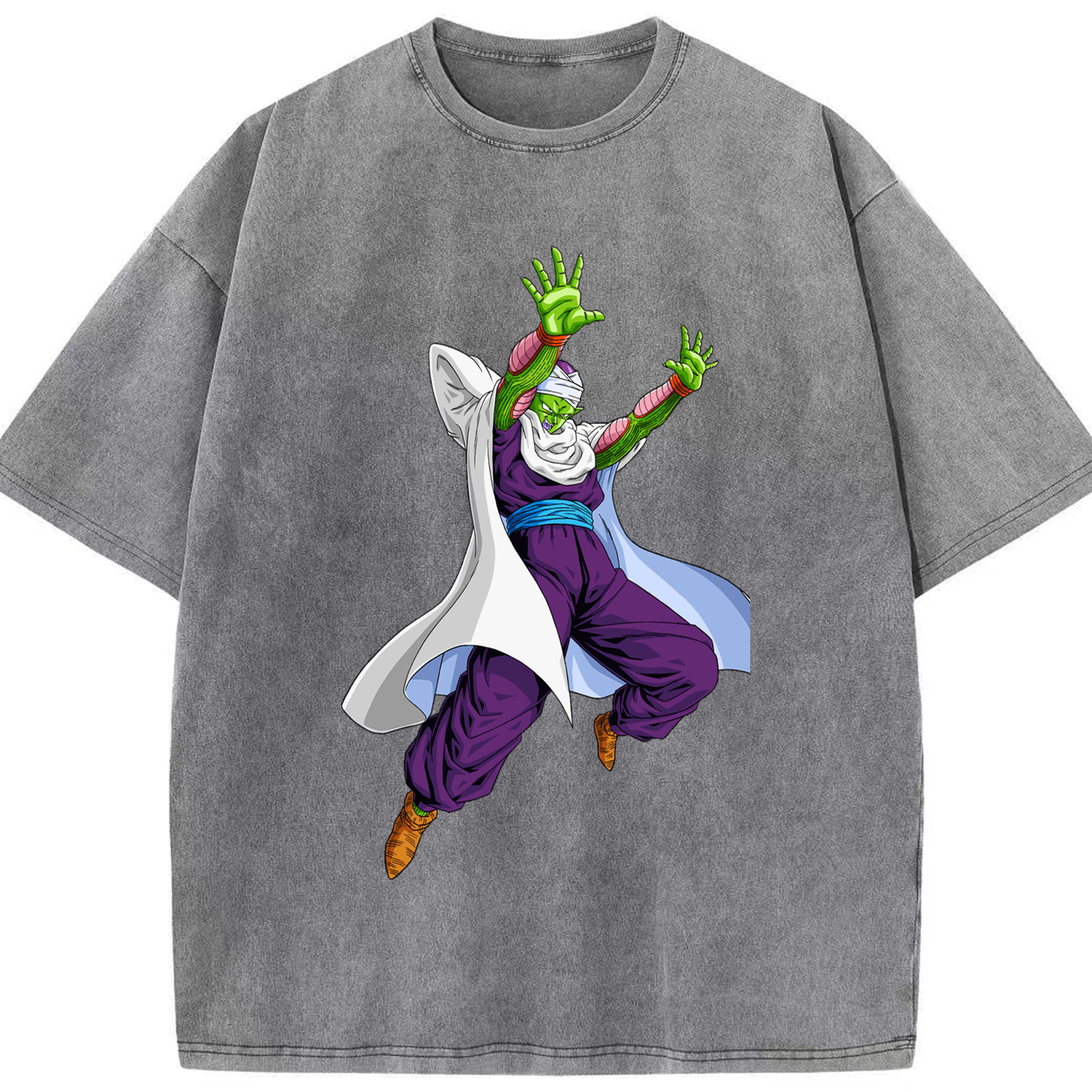 （画像用） ドラゴンボール ピッコロ DRAGON BALL Piccolo 綿100% ヴィンテージ風 半袖Tシャツ（フロントプリント）