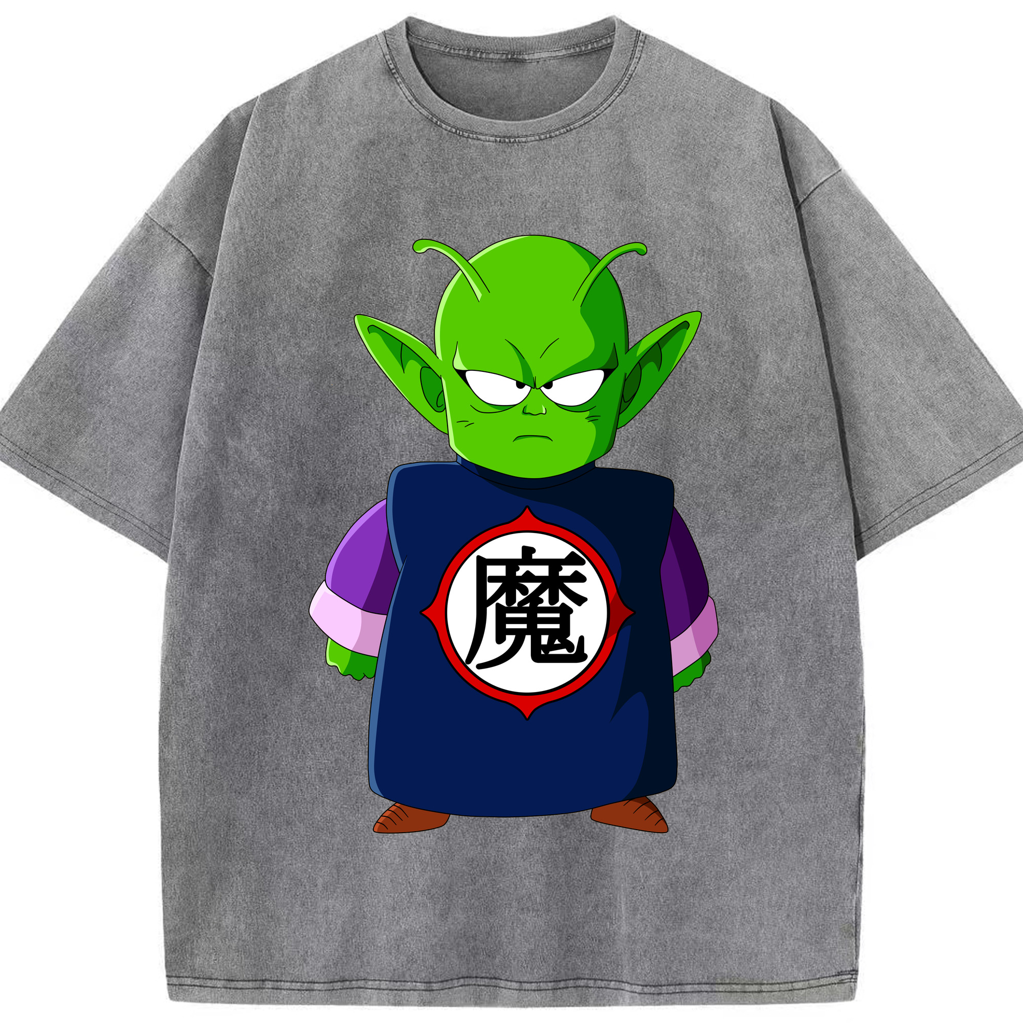 （画像用） ドラゴンボール ピッコロ DRAGON BALL Piccolo 綿100% ヴィンテージ風 半袖Tシャツ（フロントプリント）