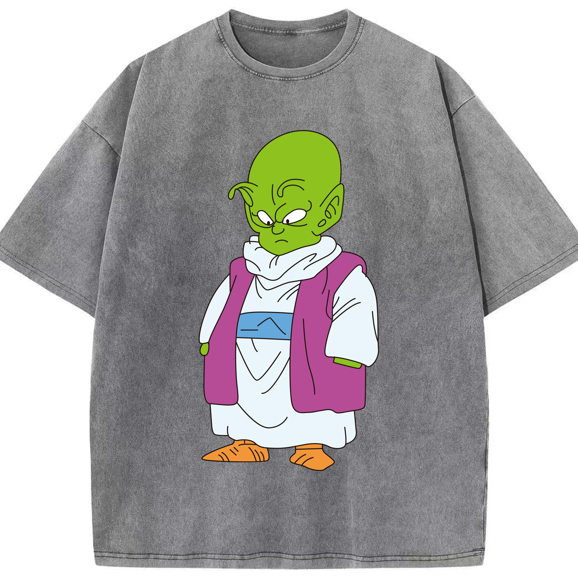 （画像用） ドラゴンボール ピッコロ DRAGON BALL Piccolo 綿100% ヴィンテージ風 半袖Tシャツ（フロントプリント）