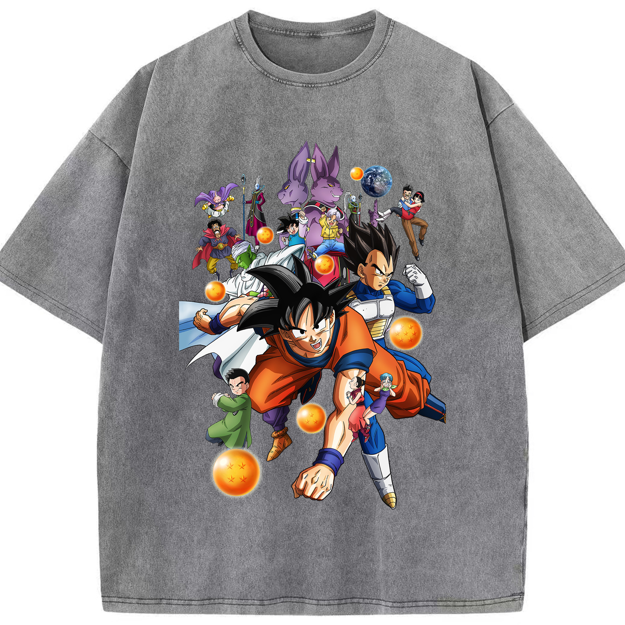 （画像用） ドラゴンボール DRAGON BALL 綿100% ヴィンテージ風 半袖Tシャツ（フロントプリント）